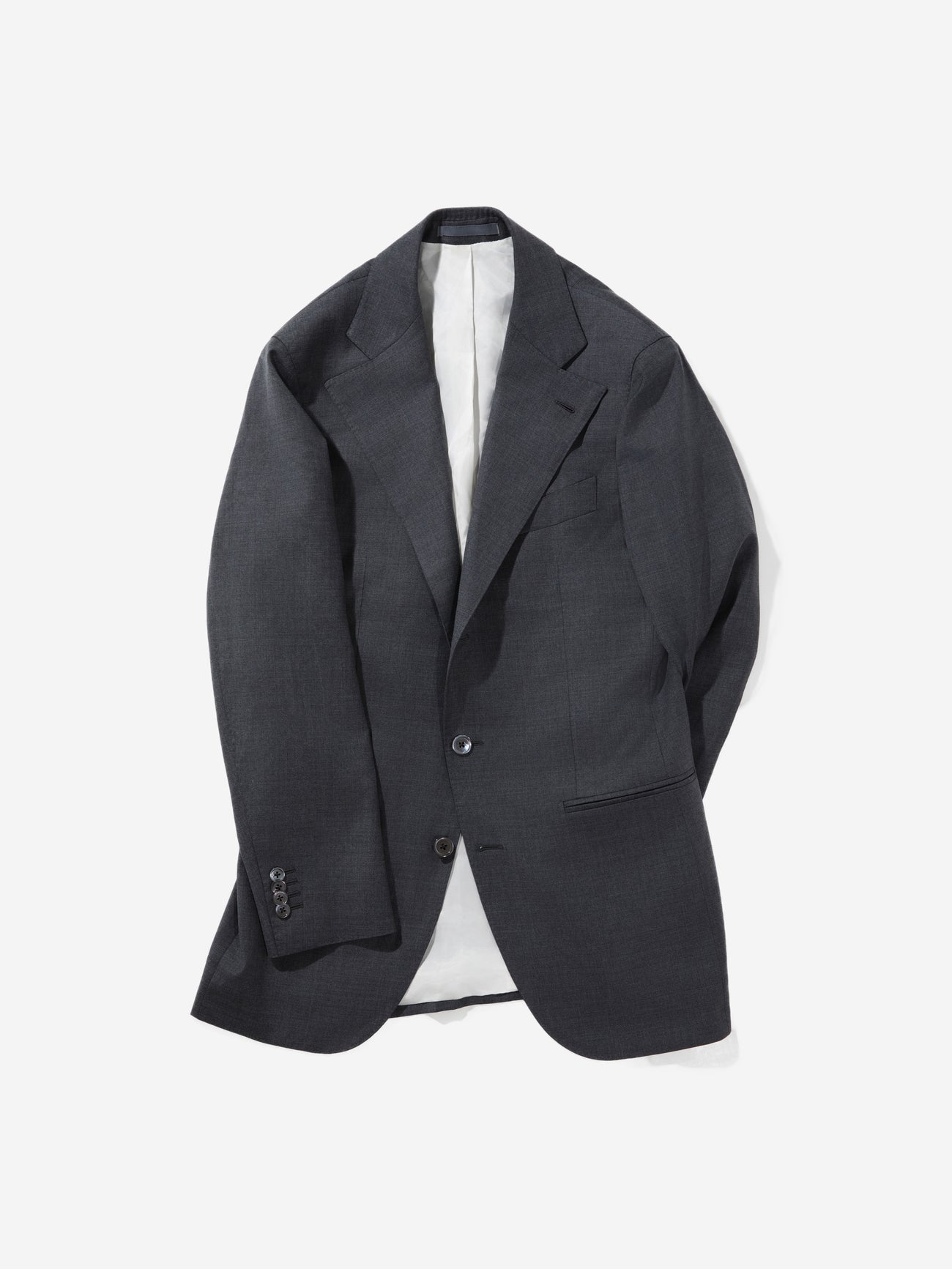 Charcoal S130 Wool Suit (SB) - Grand Le Mar