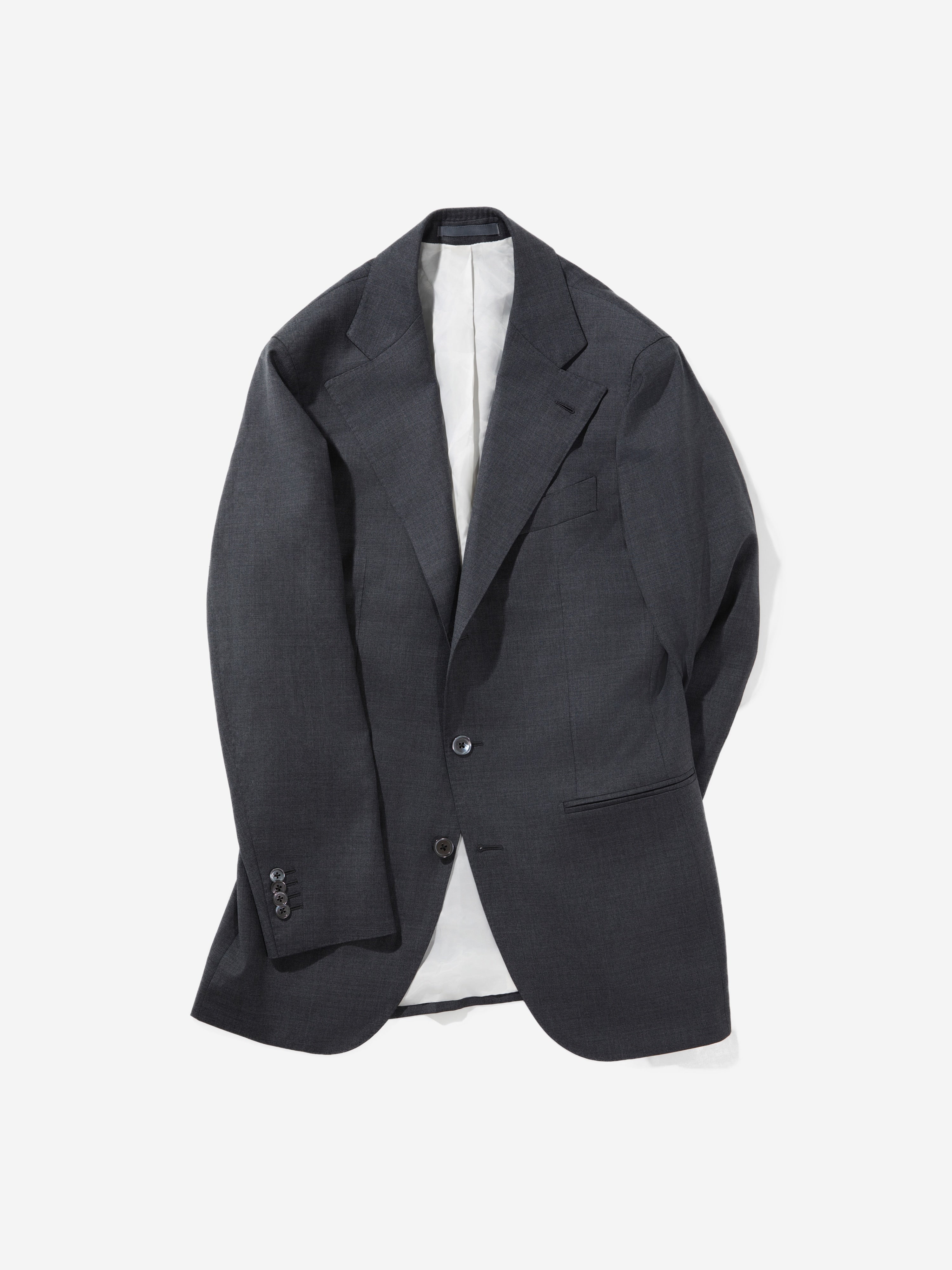 Charcoal Grey S130 Wool Suit - Grand Le Mar