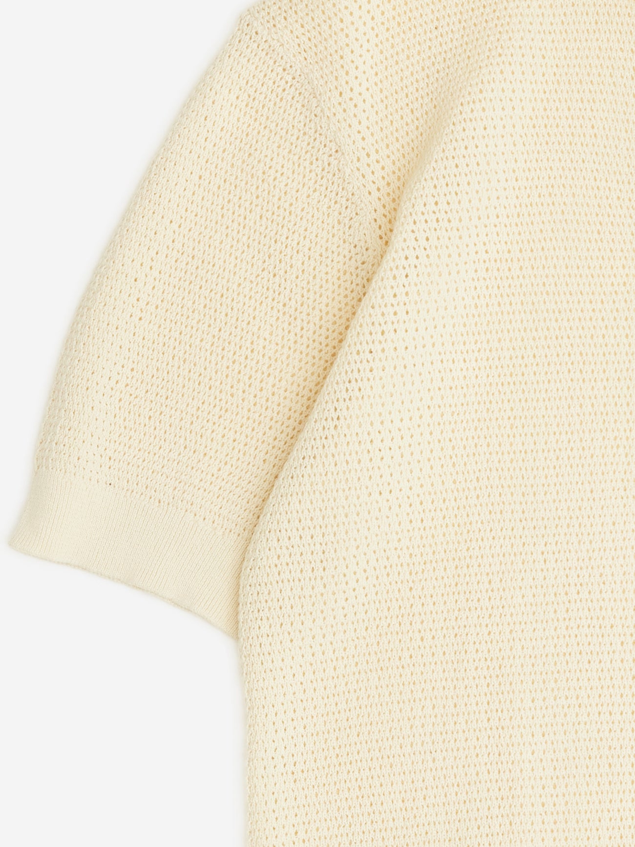 Cream Knitted Short Sleeve Jersey - Grand Le Mar