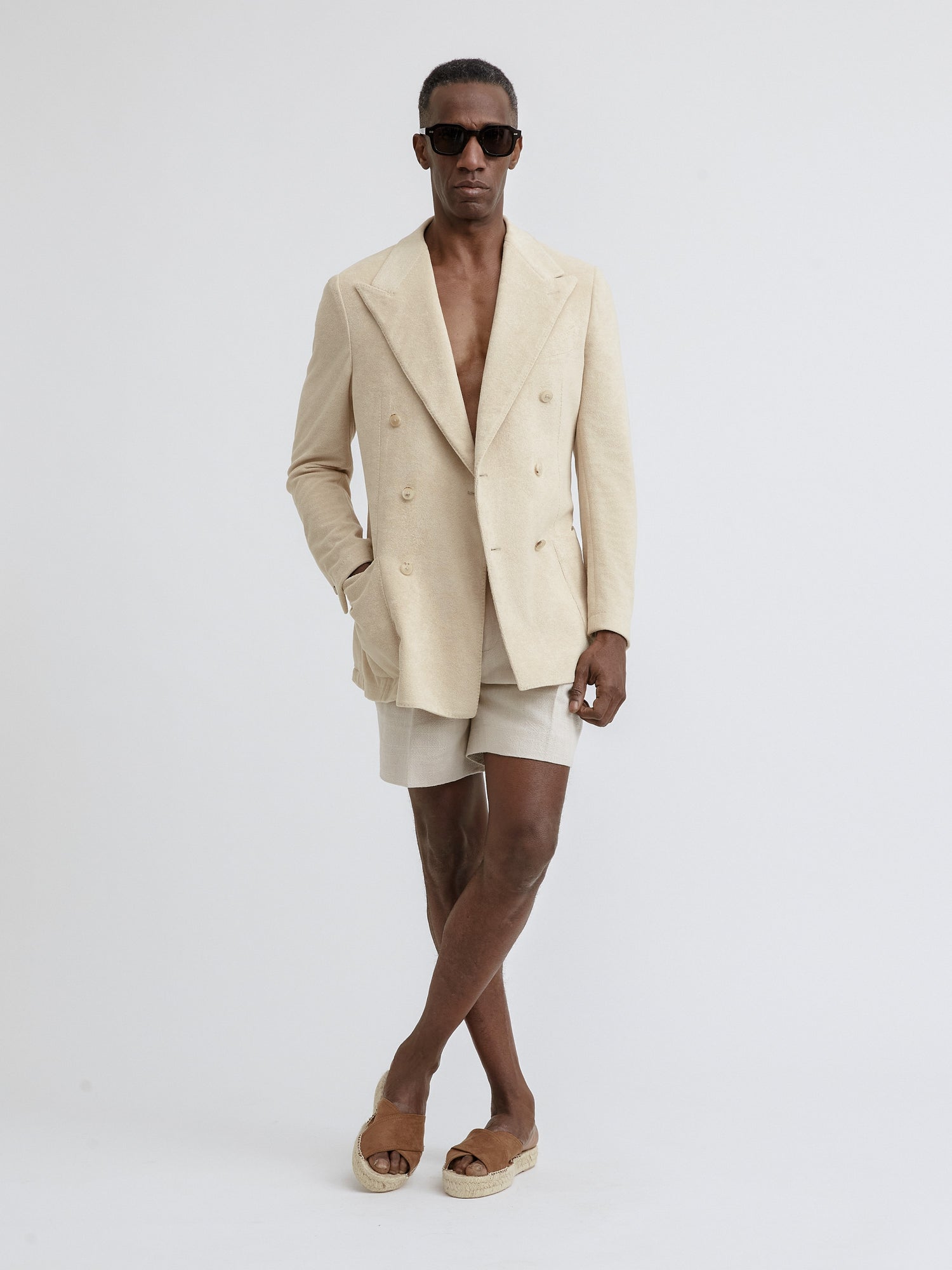 Cream Terry Towelling Jacket - Grand Le Mar