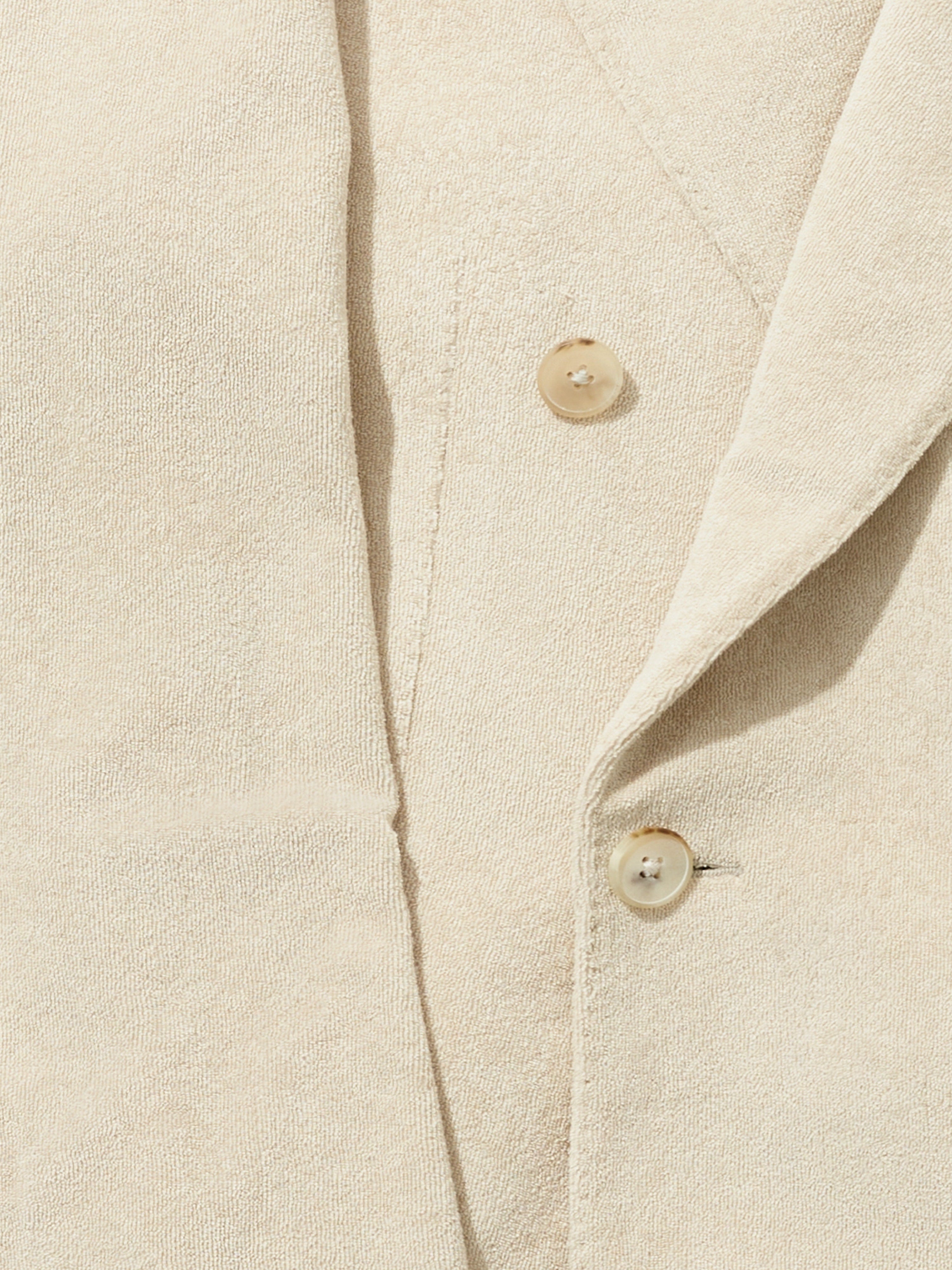 Cream Terry Towelling Jacket - Grand Le Mar