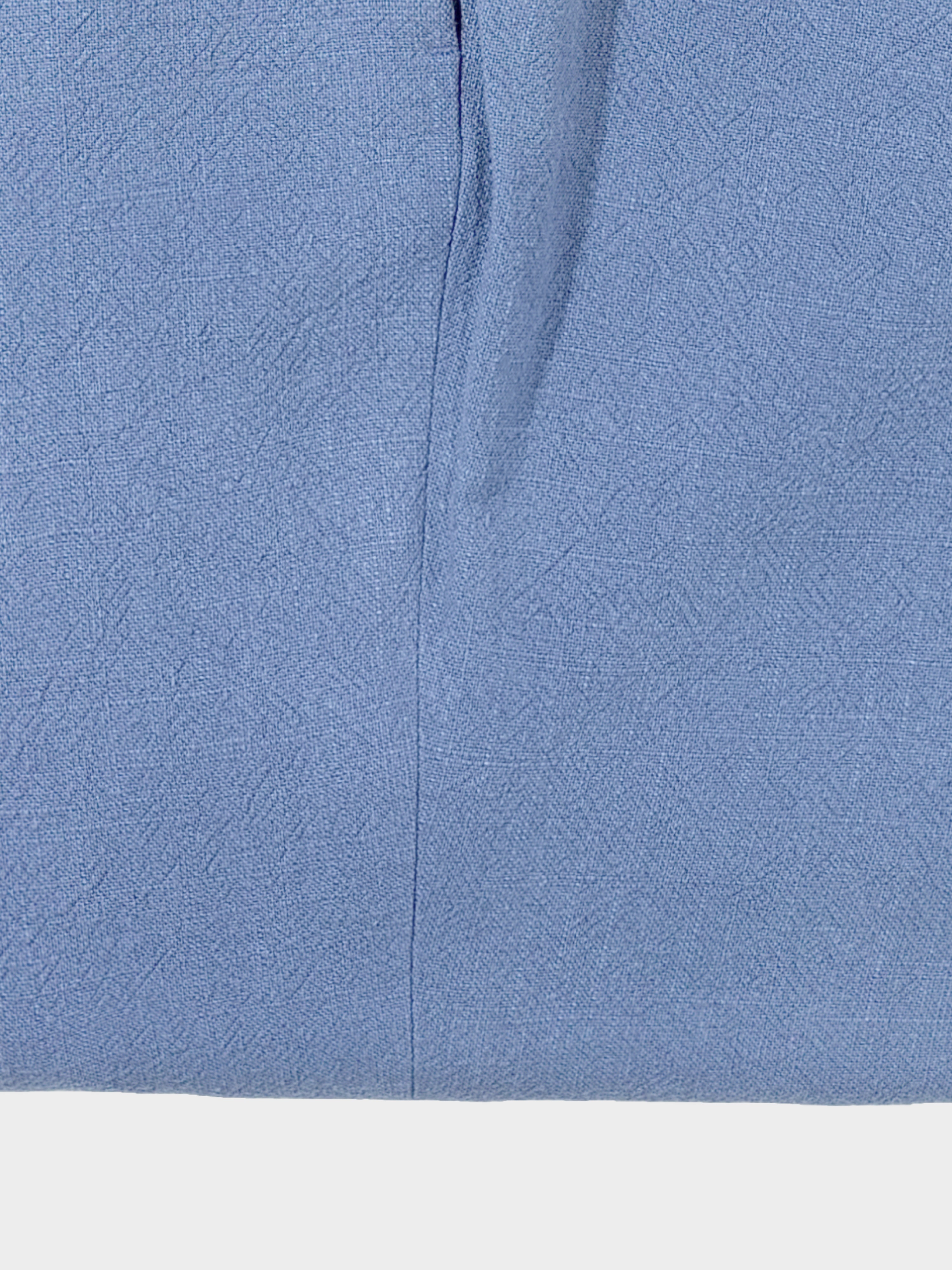Denim Stonewashed Linen Trousers (Wide Fit)