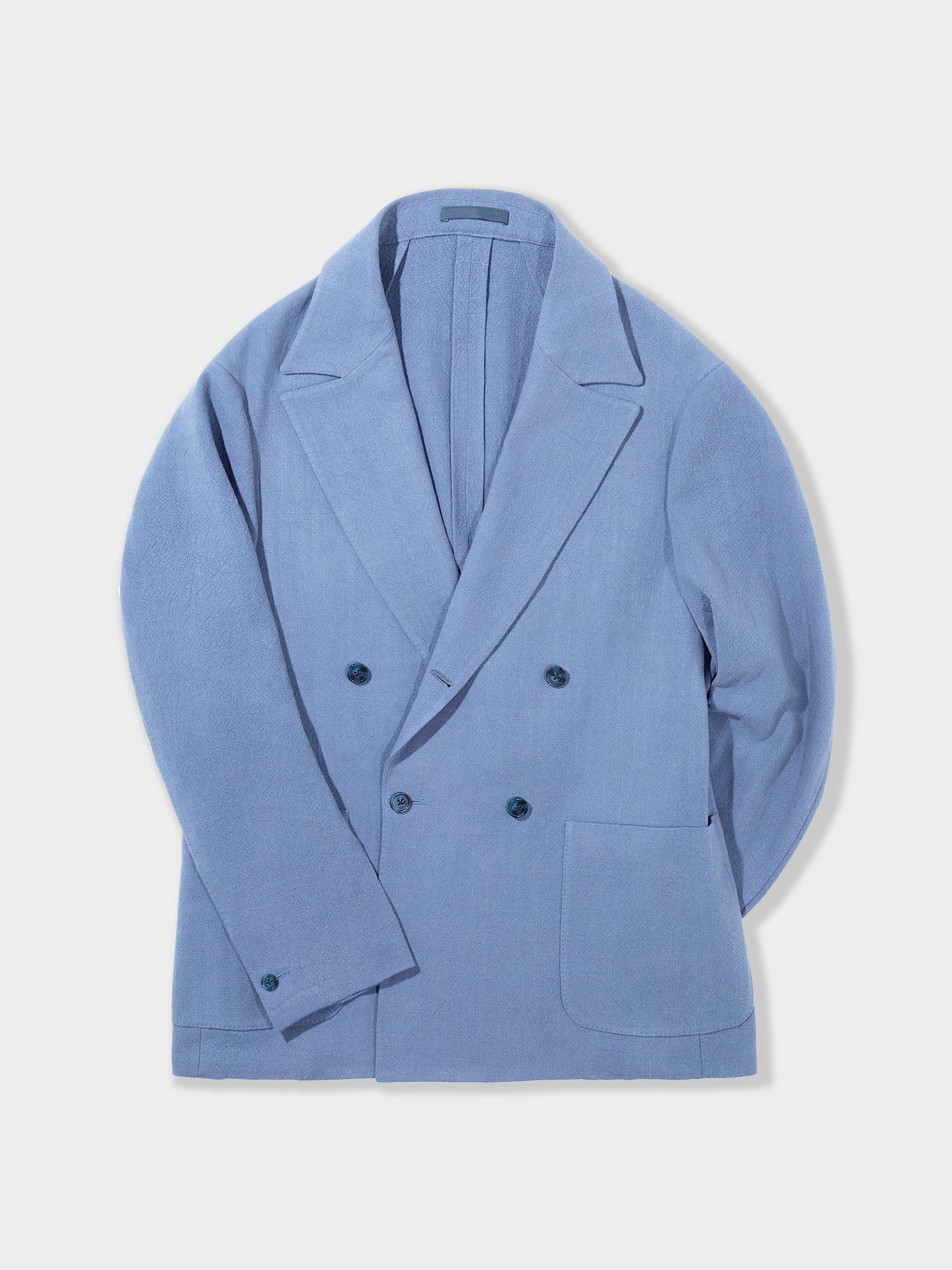Denim Stonewashed Linen Suit (Casual Fit)