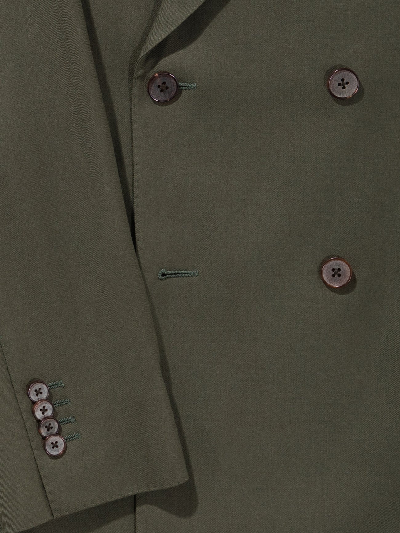 Khaki Green S130 Wool Suit - Grand Le Mar