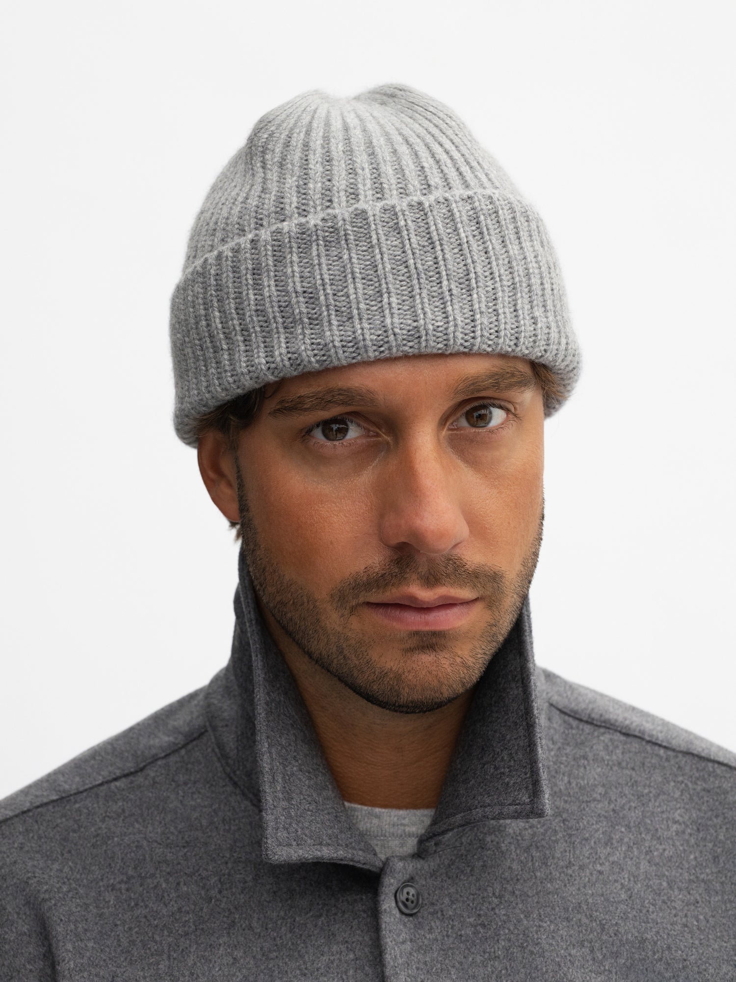 Grey Cashmere Beanie - Grand Le Mar