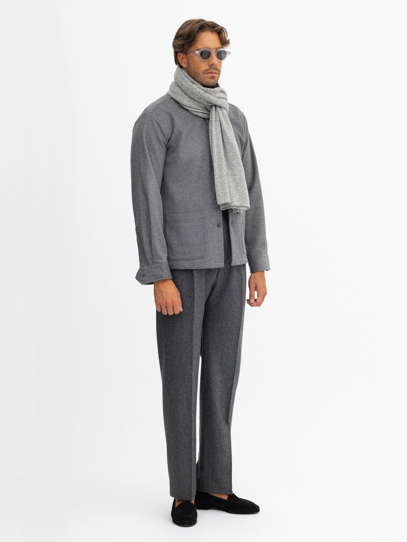 Grey Cashmere Scarf - Grand Le Mar