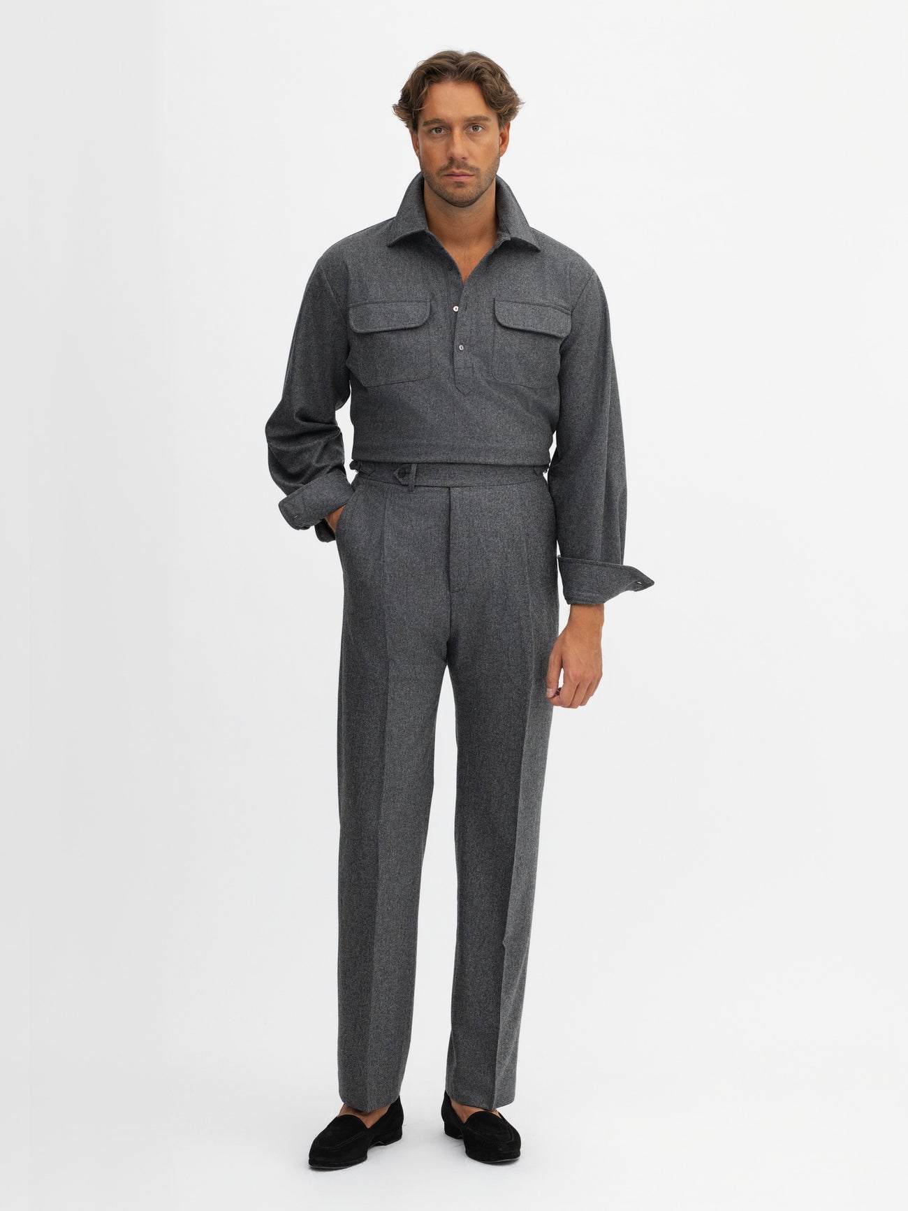 Grey Flannel Popover - Grand Le Mar