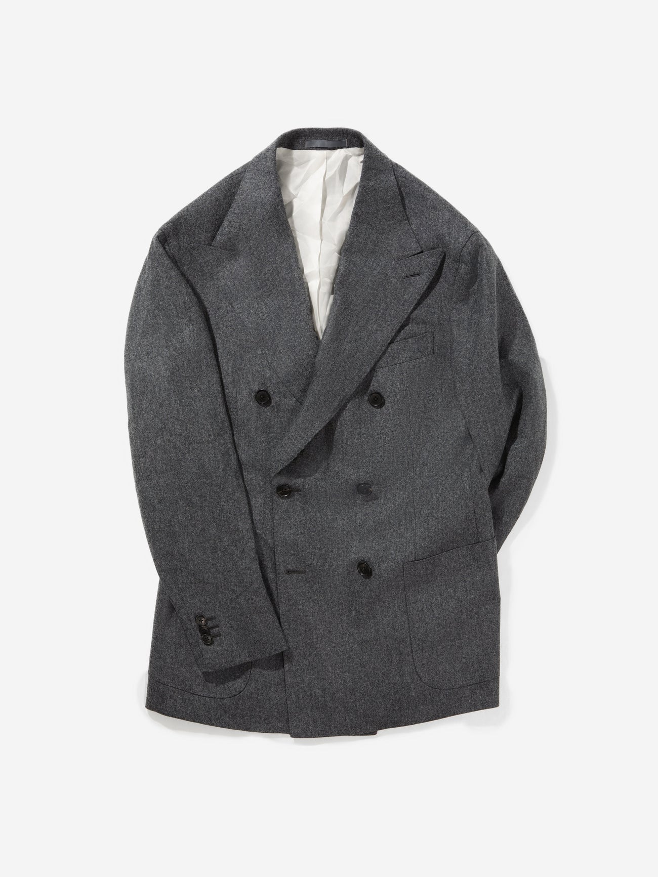 Grey Flannel Wool Suit (DB) - Grand Le Mar