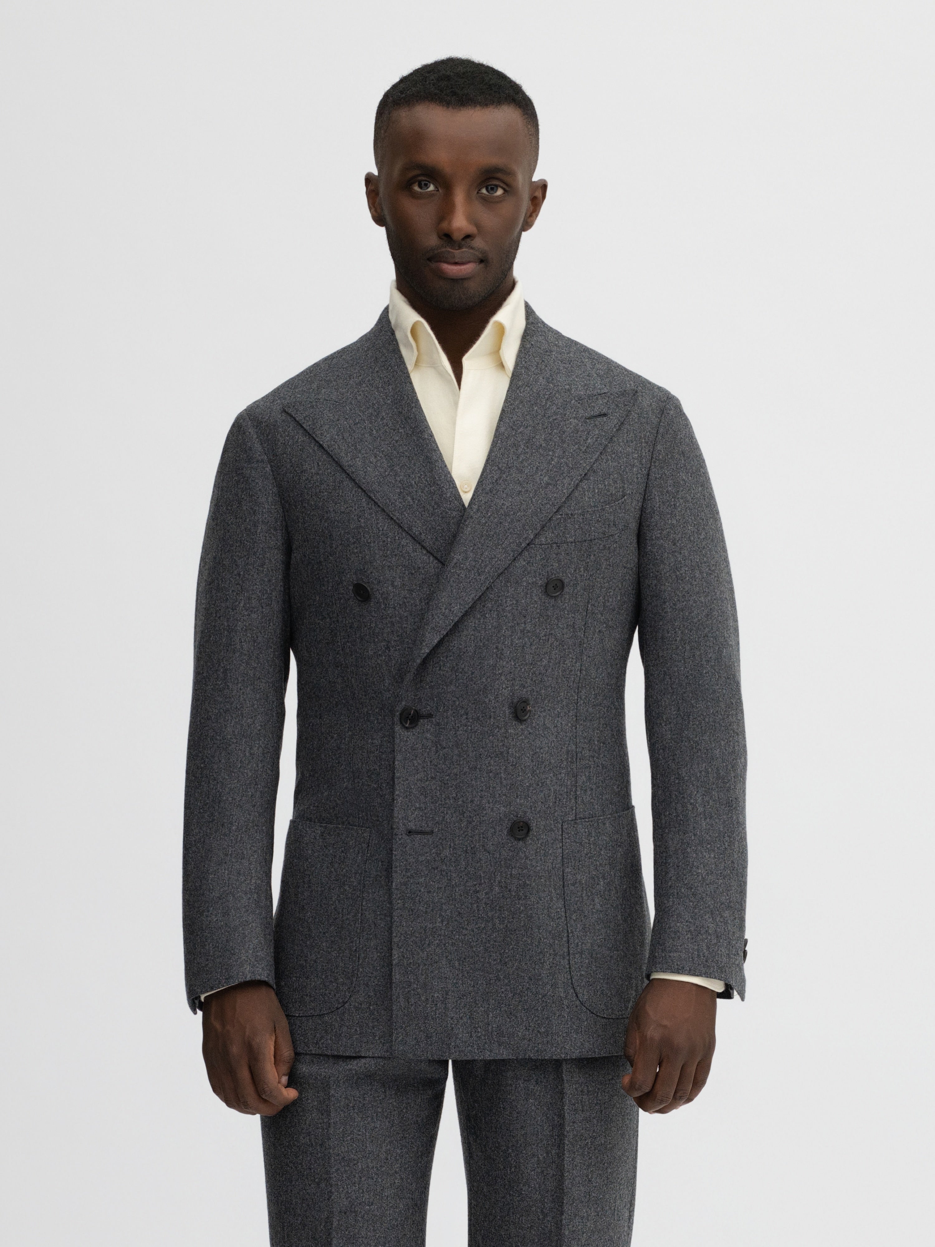 Grand Le Mar Grey Flannel Wool Suit