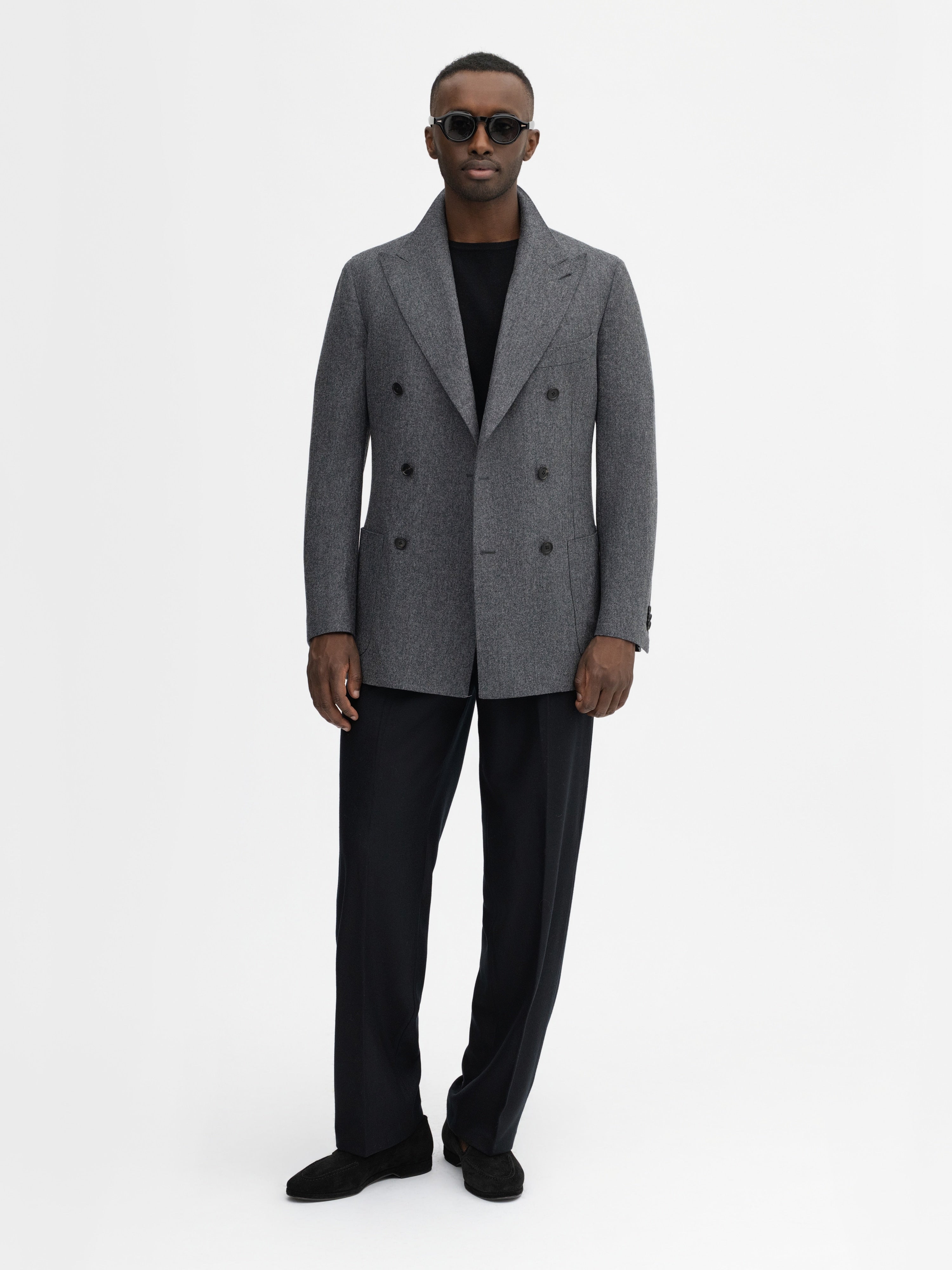 Grey Flannel Wool Jacket - Grand Le Mar