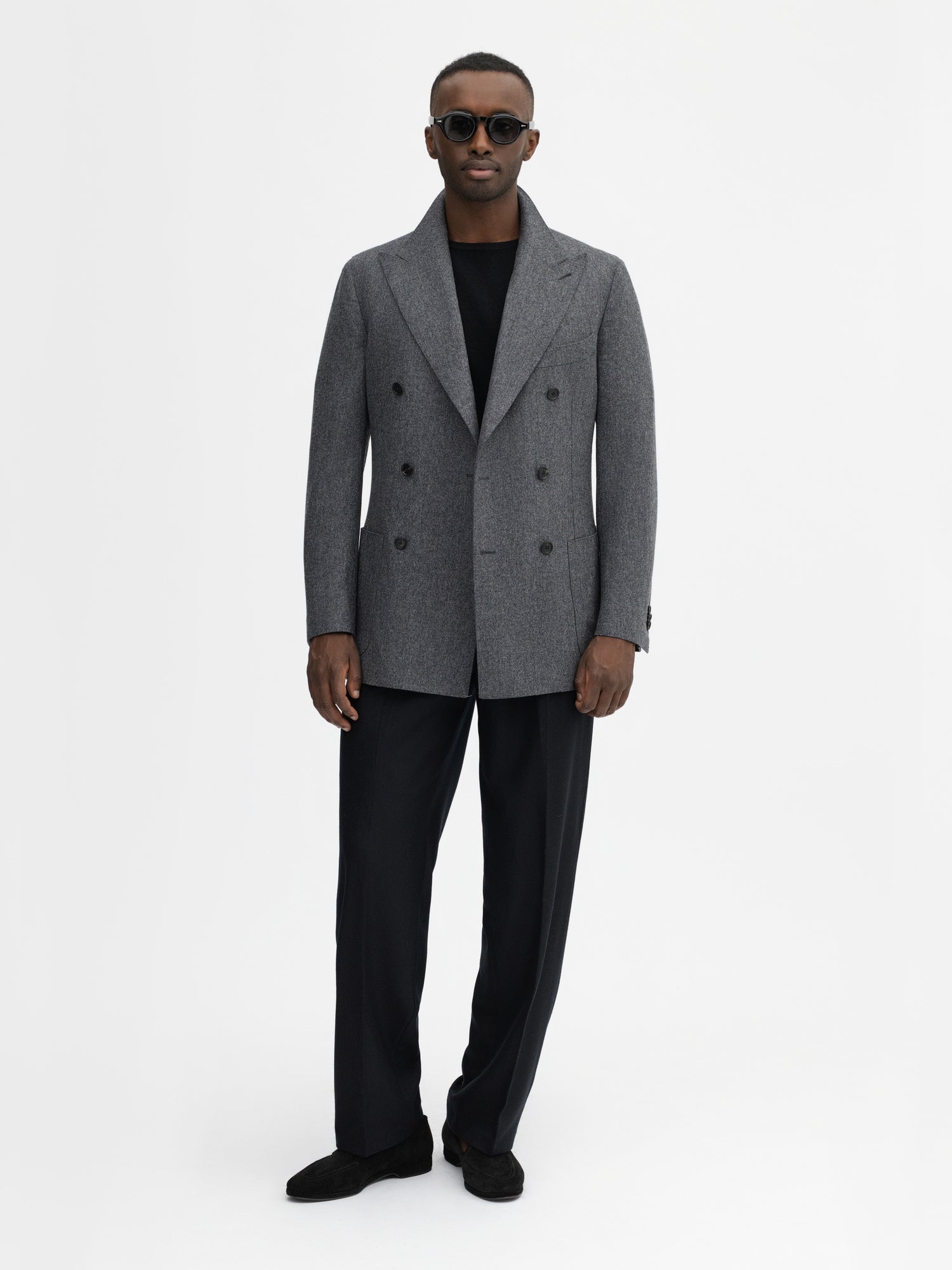 Grey Flannel Wool Jacket (DB) - Grand Le Mar