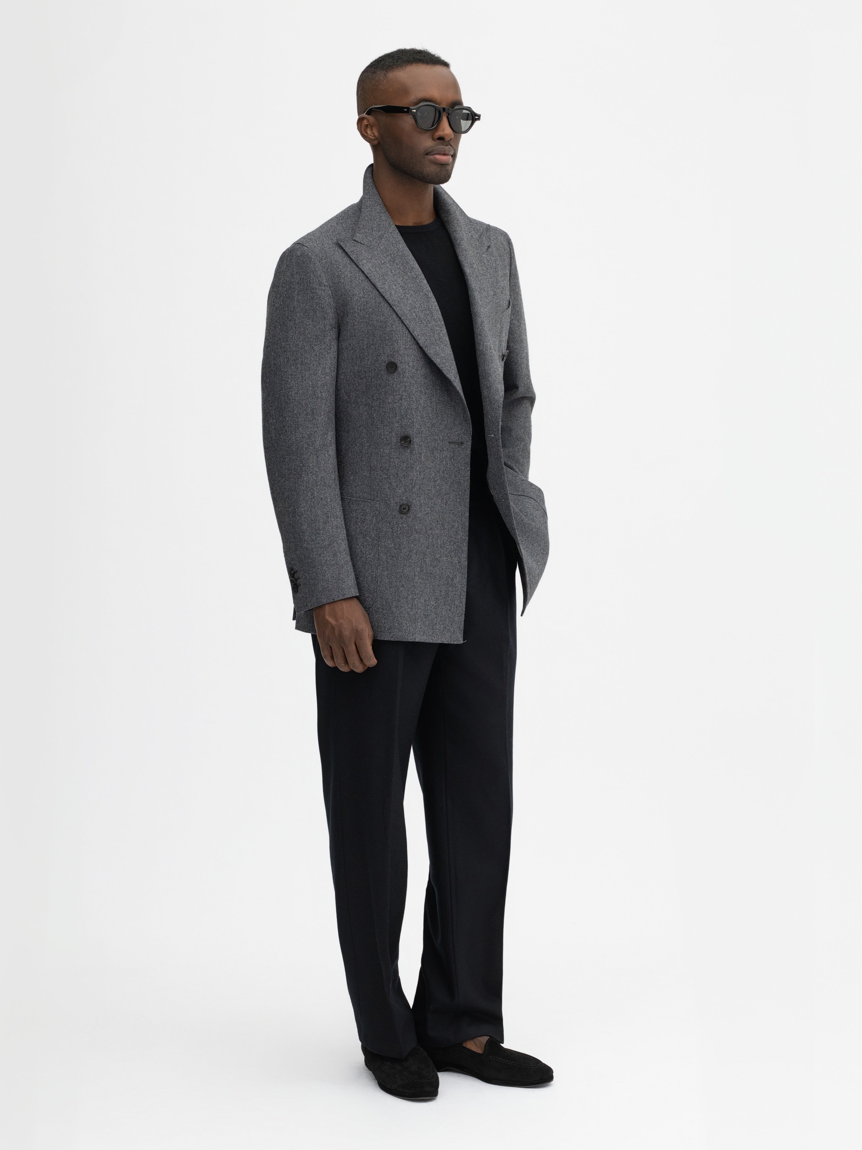 Grey Flannel Wool Jacket - Grand Le Mar