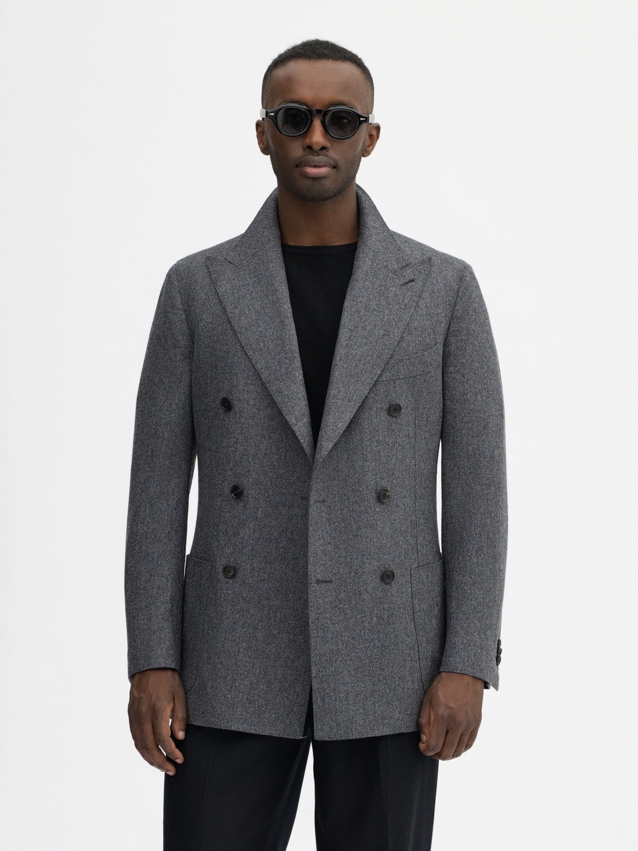 Grey Flannel Wool Jacket - Grand Le Mar