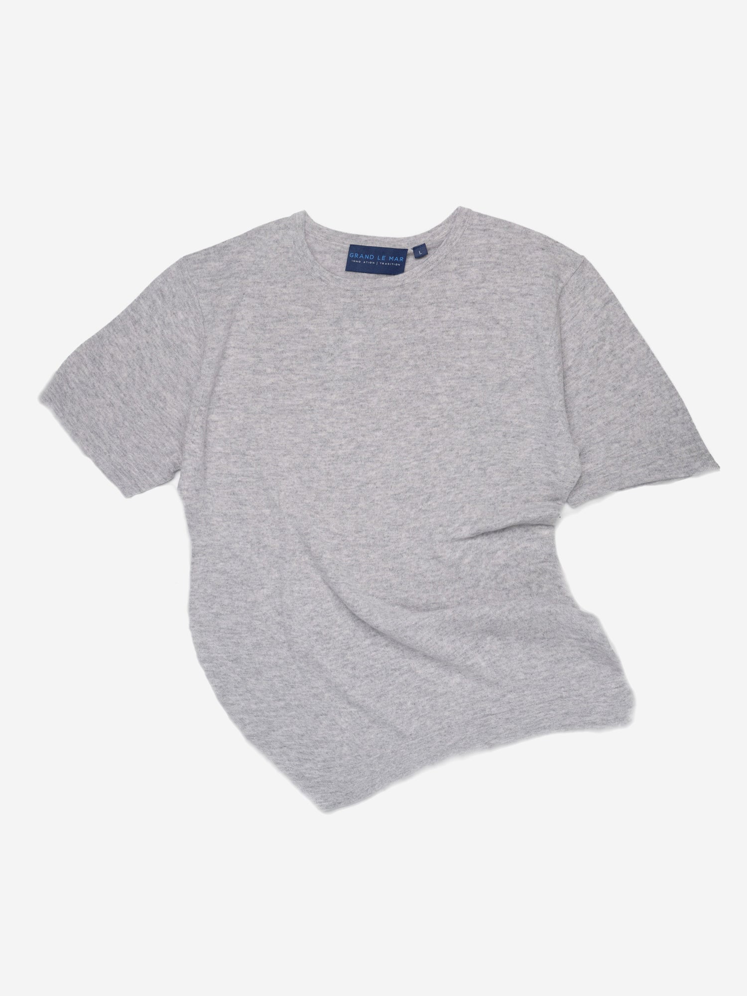 Grey Merino Wool Cashmere T-shirt