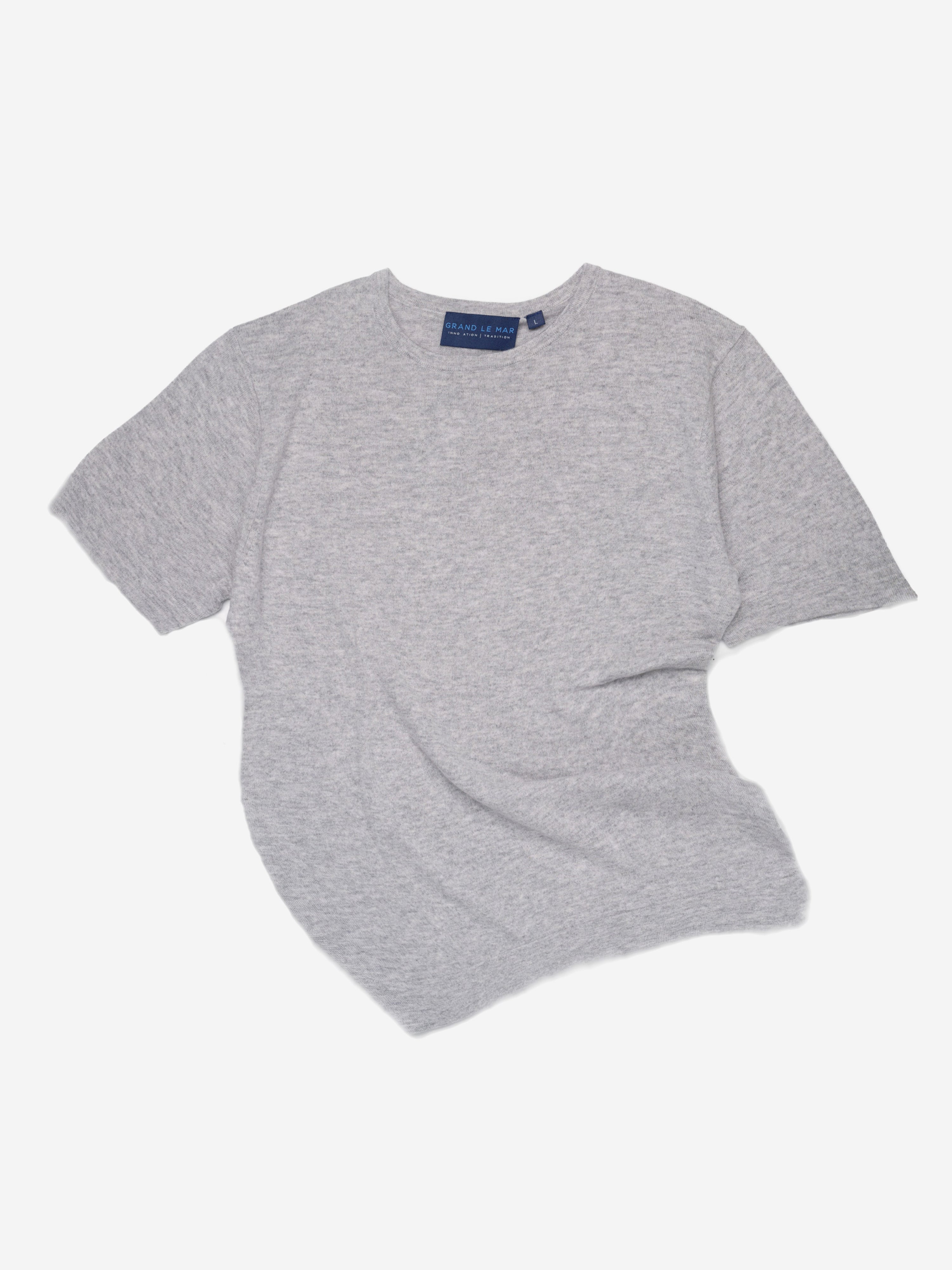 Grey Merino Wool Cashmere T-shirt