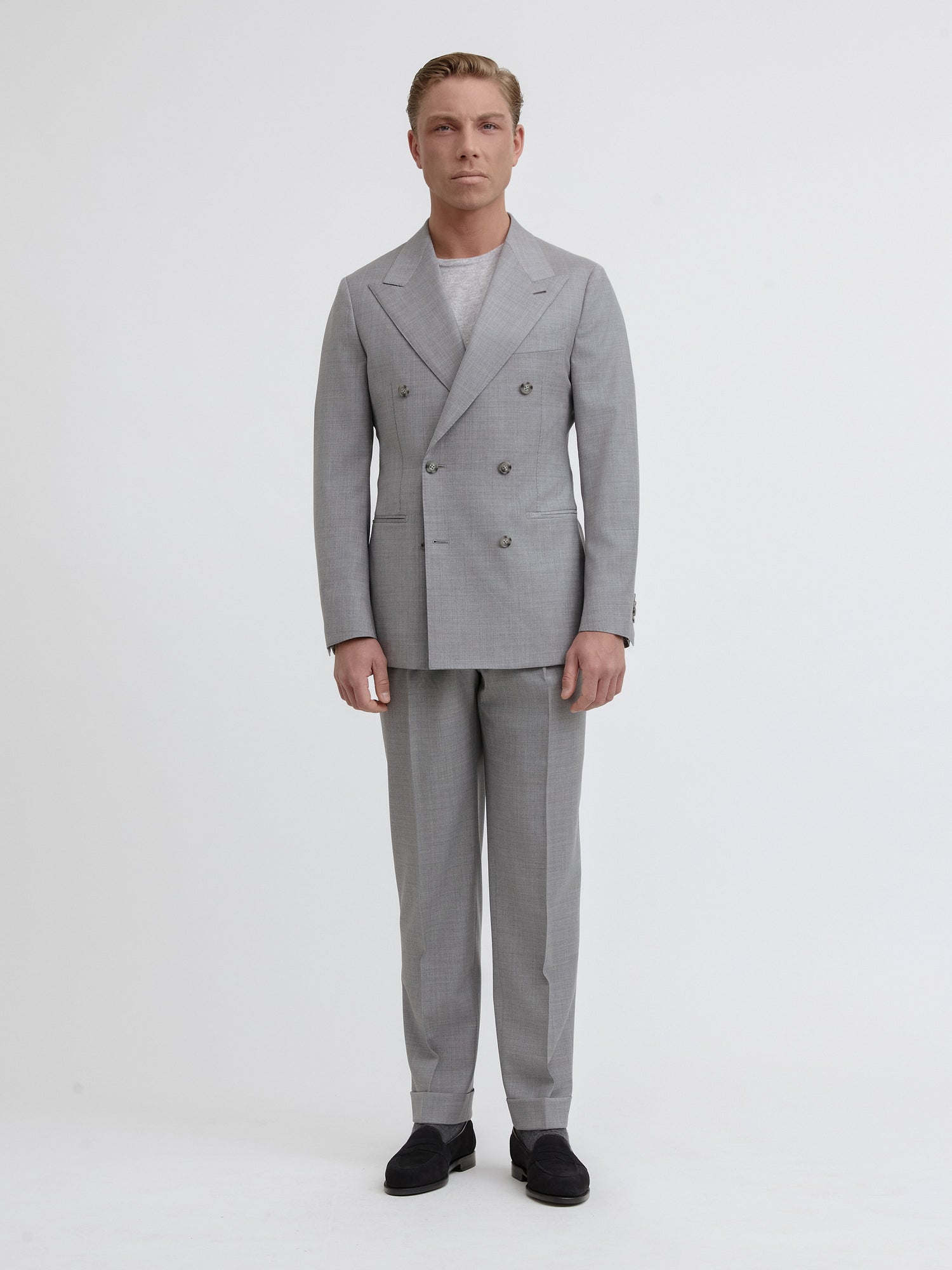 Grey S130 Wool Suit - Grand Le Mar