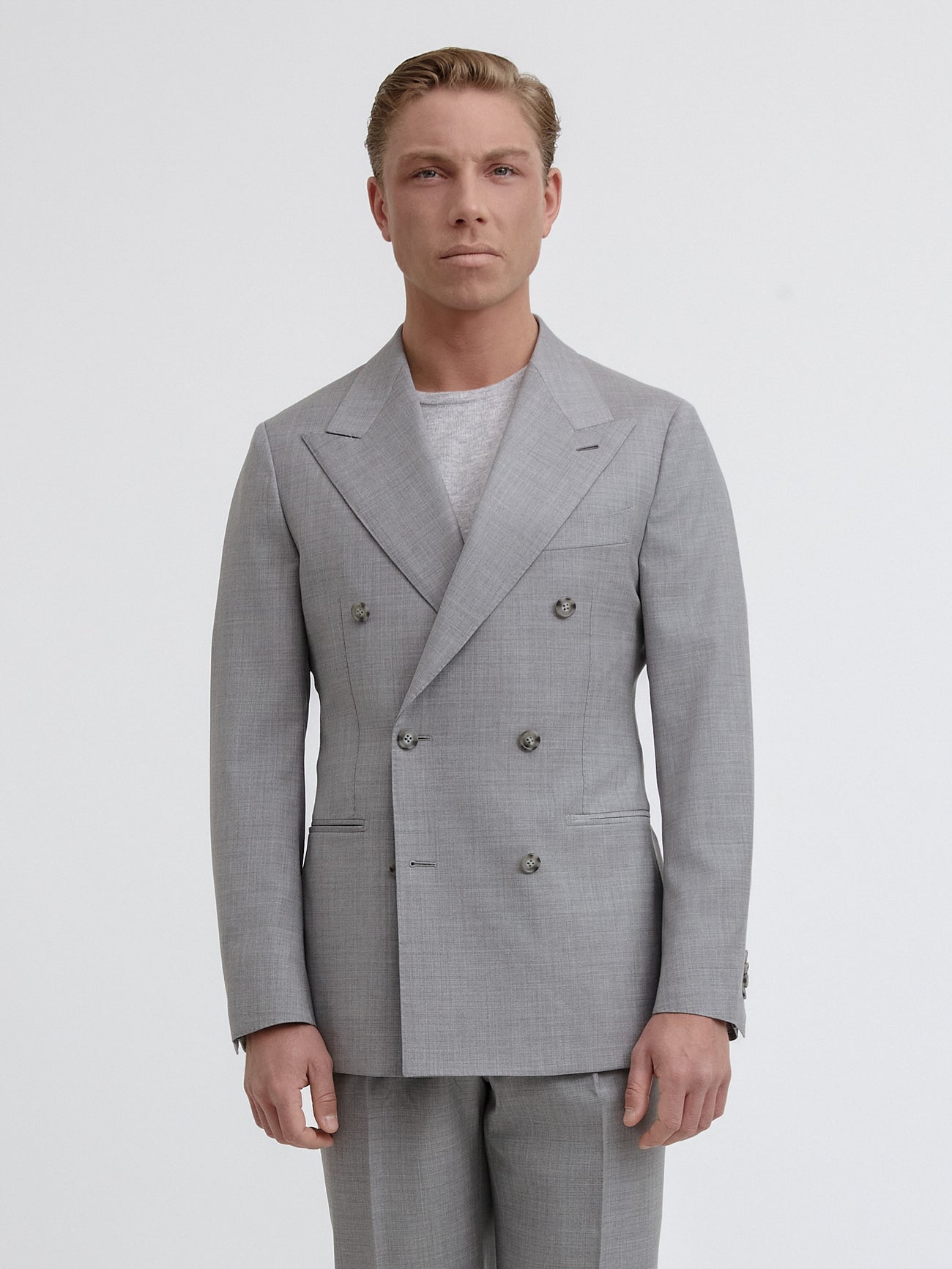 Grey S130 Wool Jacket - Grand Le Mar