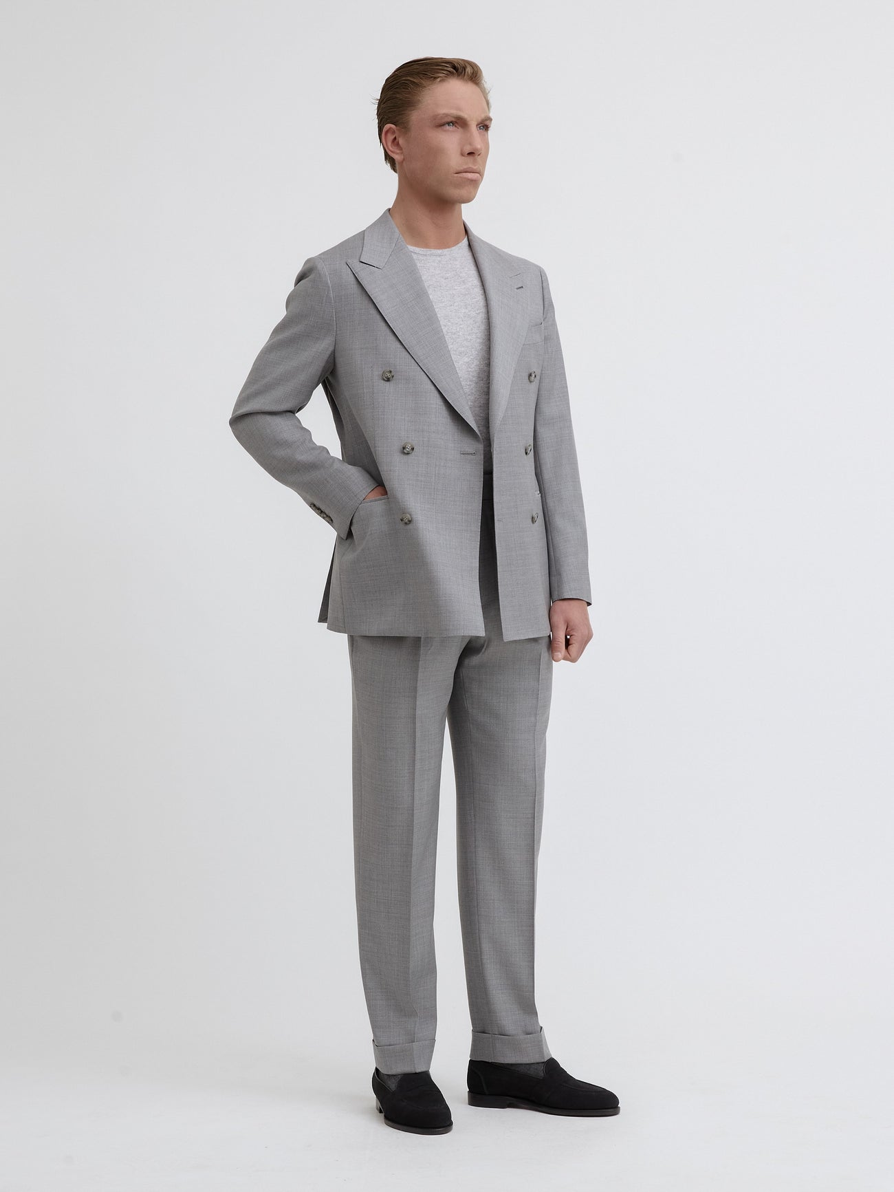 Grey S130 Wool Jacket - Grand Le Mar