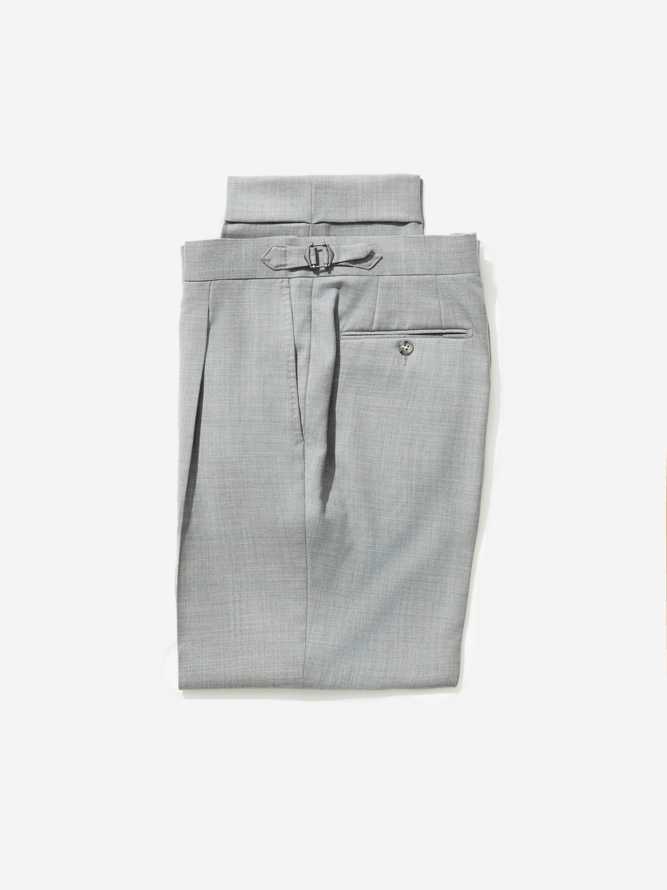 Grey S130 Wool Oscar Trousers - Grand Le Mar