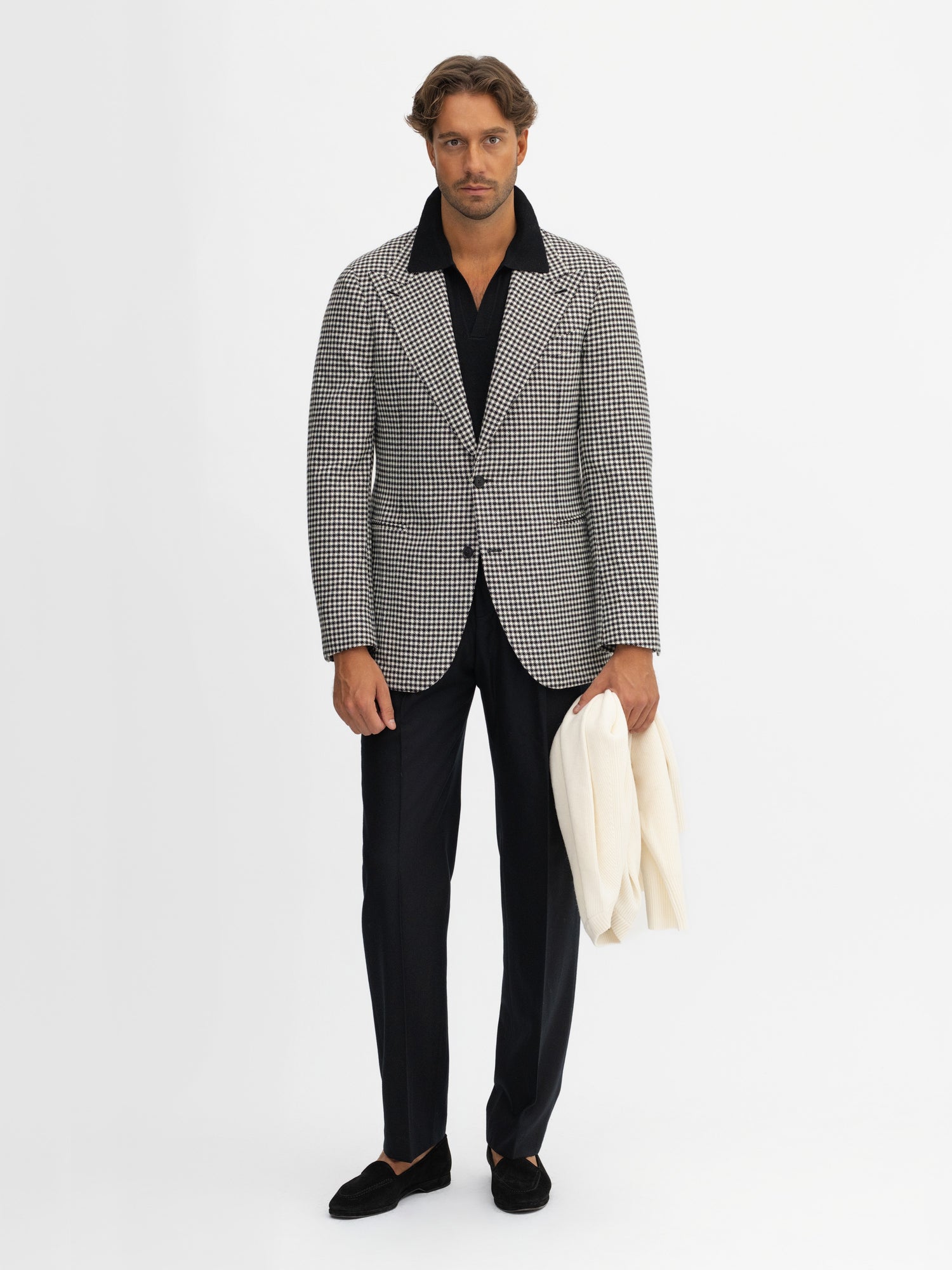 Houndstooth Lambswool Jacket - Grand Le Mar