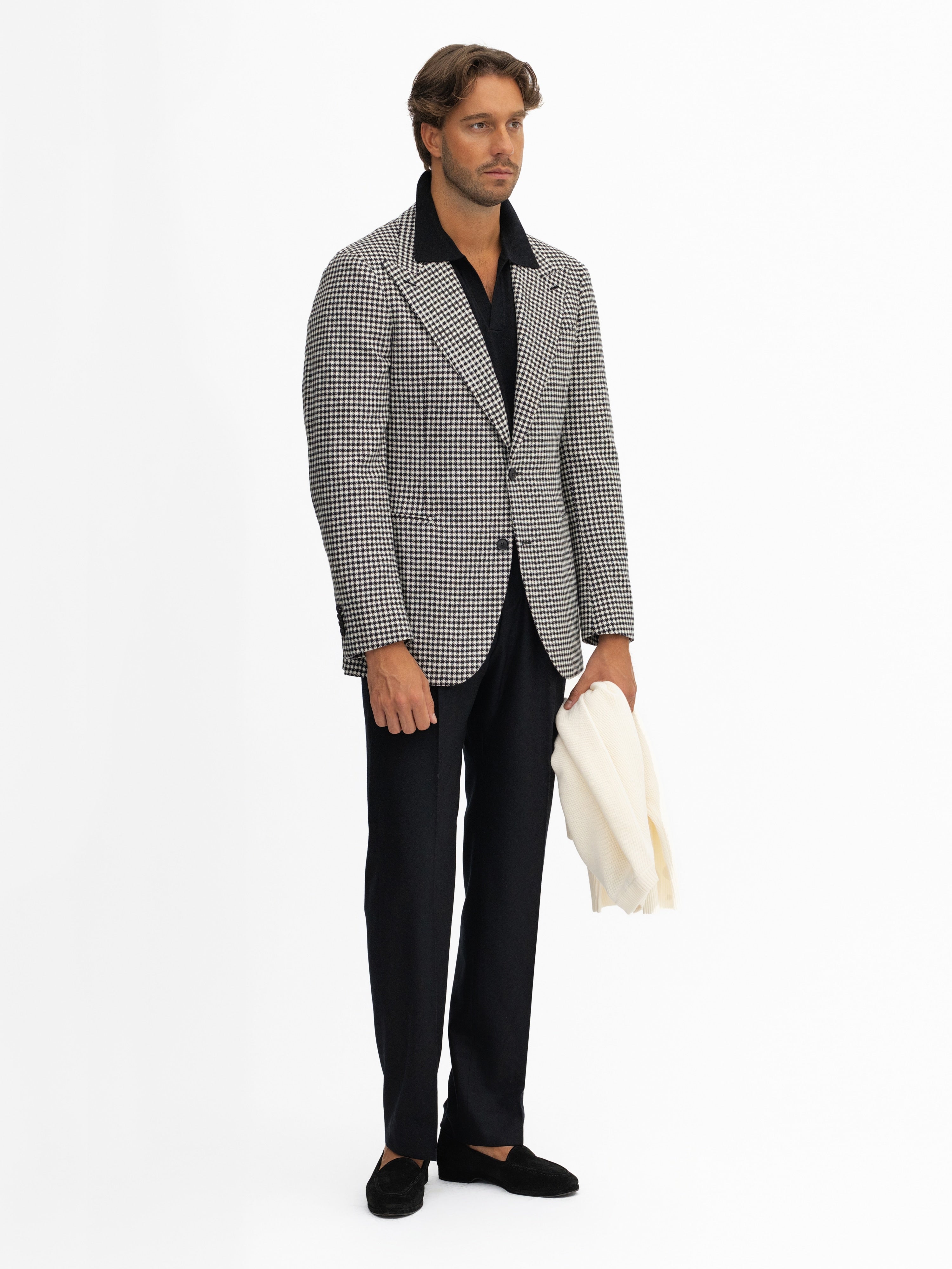 Houndstooth Lambswool Jacket - Grand Le Mar