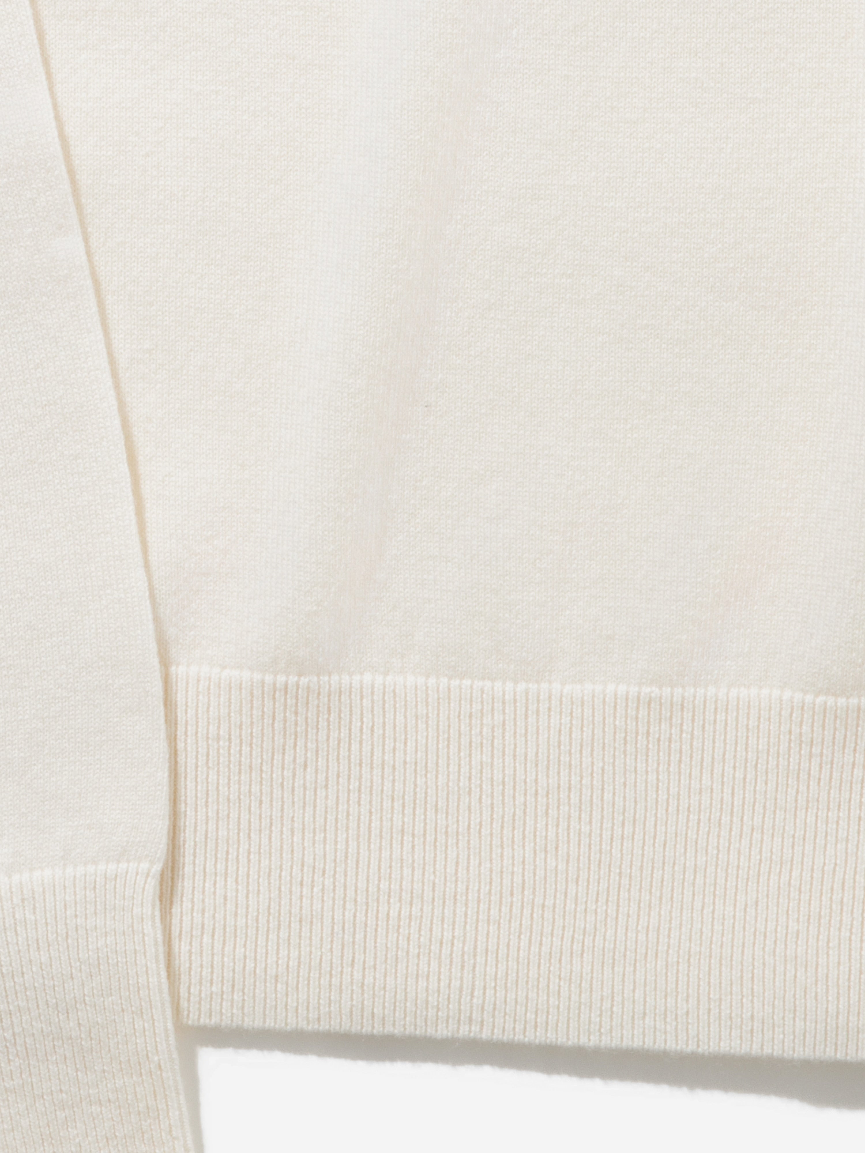 Ivory Merino Wool Cashmere Polo - Grand Le Mar