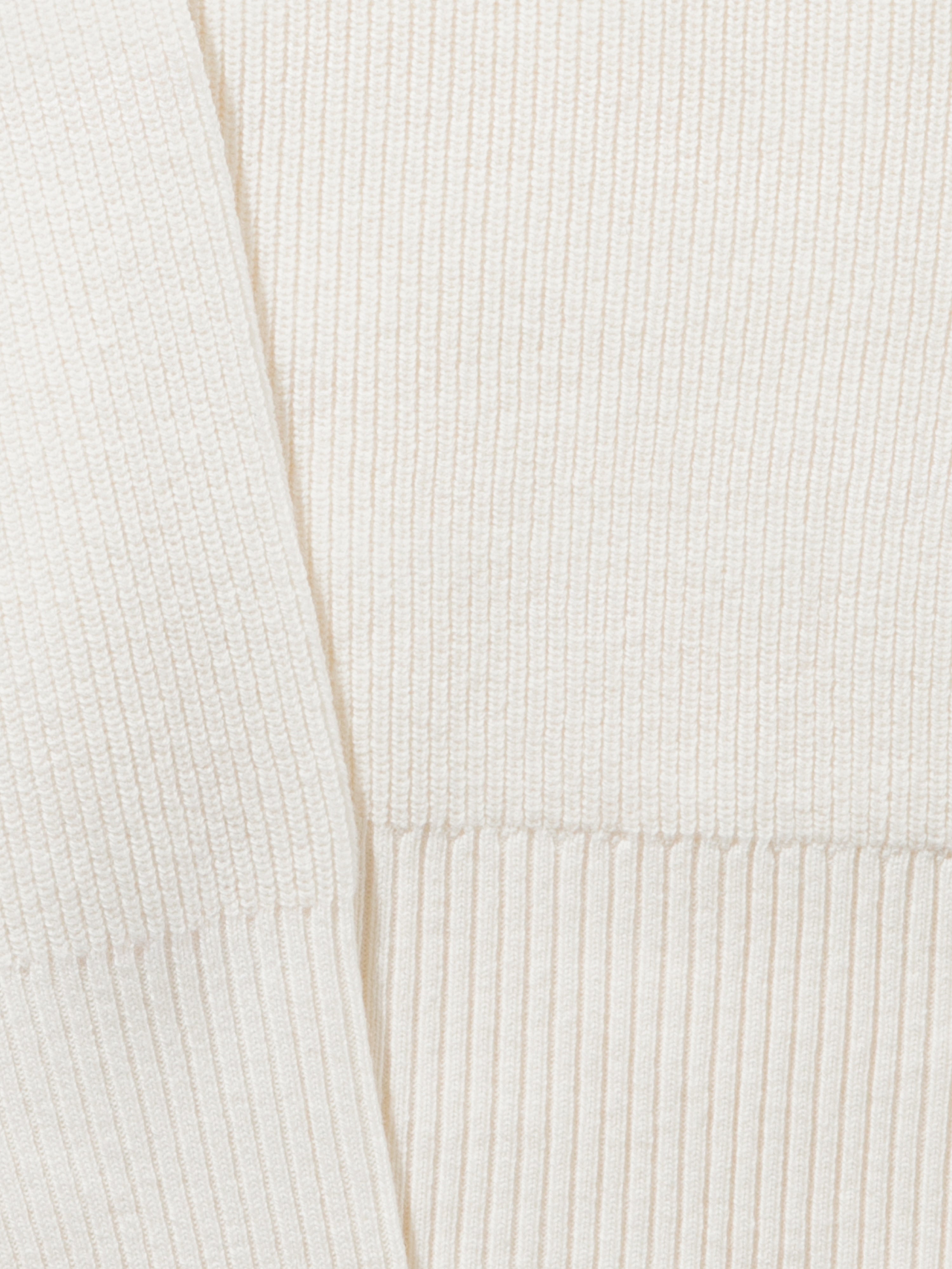 Ivory Merino Wool Cashmere Raglan Crewneck - Grand Le Mar