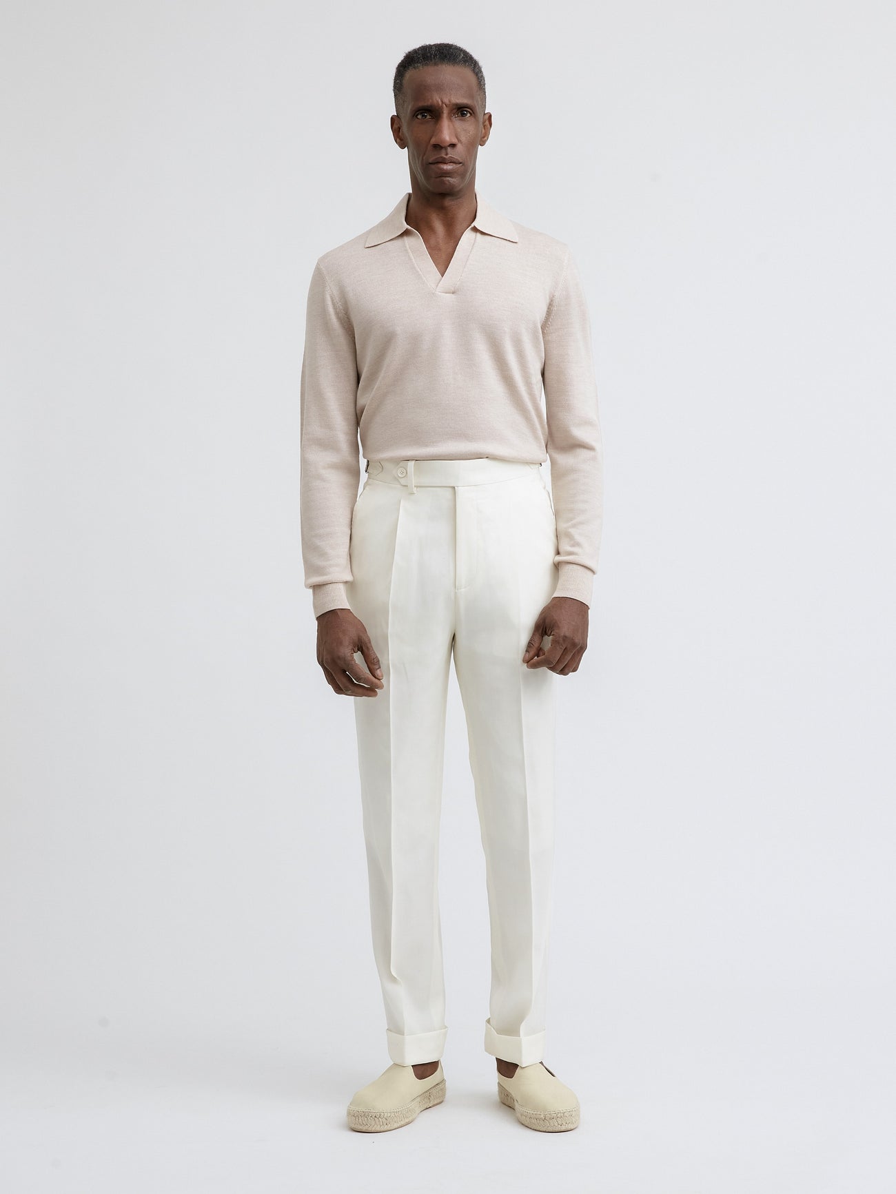 Ivory S130 Wool Oscar Trousers - Grand Le Mar