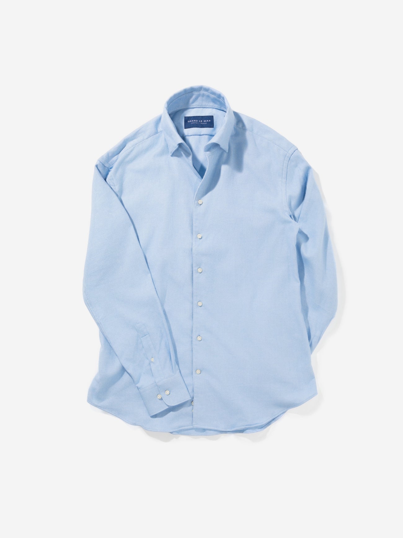 Light Blue One Piece Flannel Shirt - Grand Le Mar