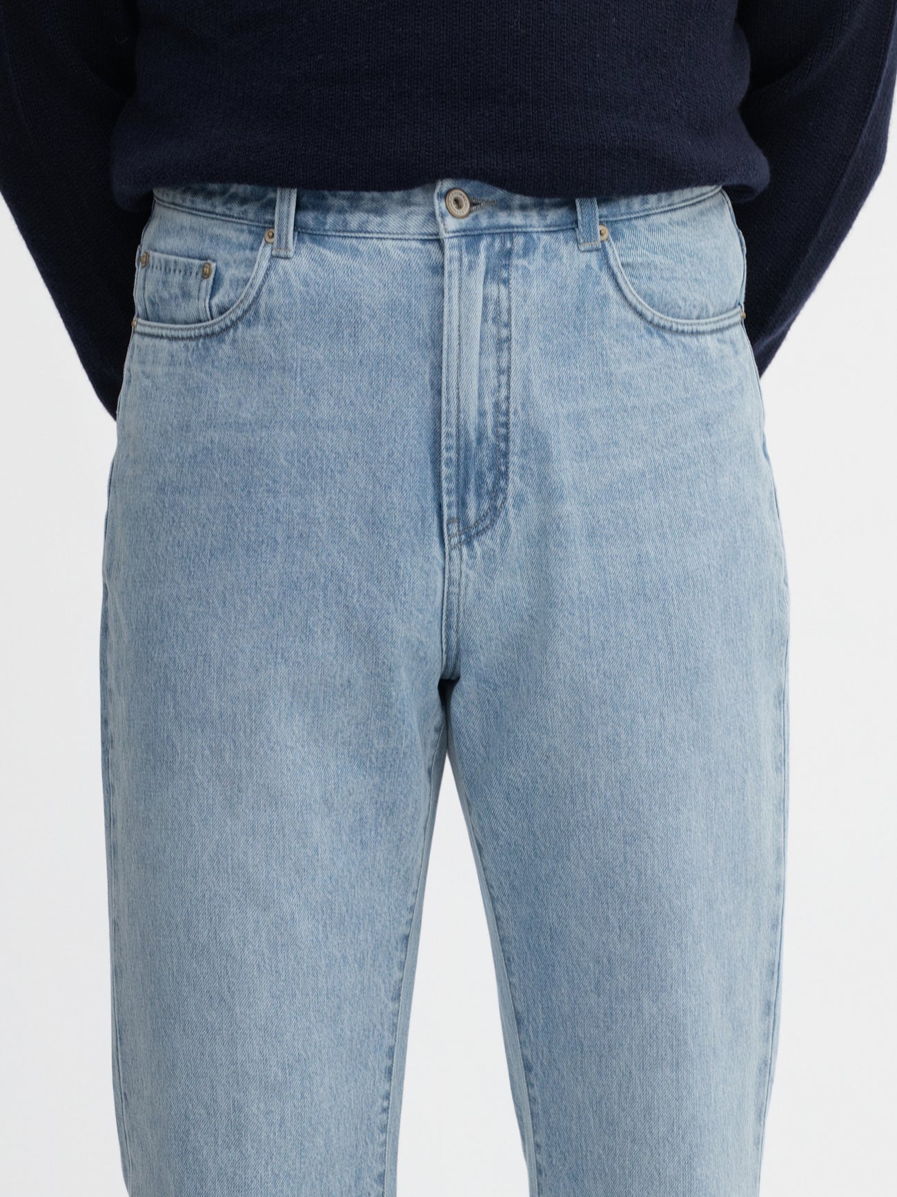 Light Blue Washed Denim Jeans - Grand Le Mar