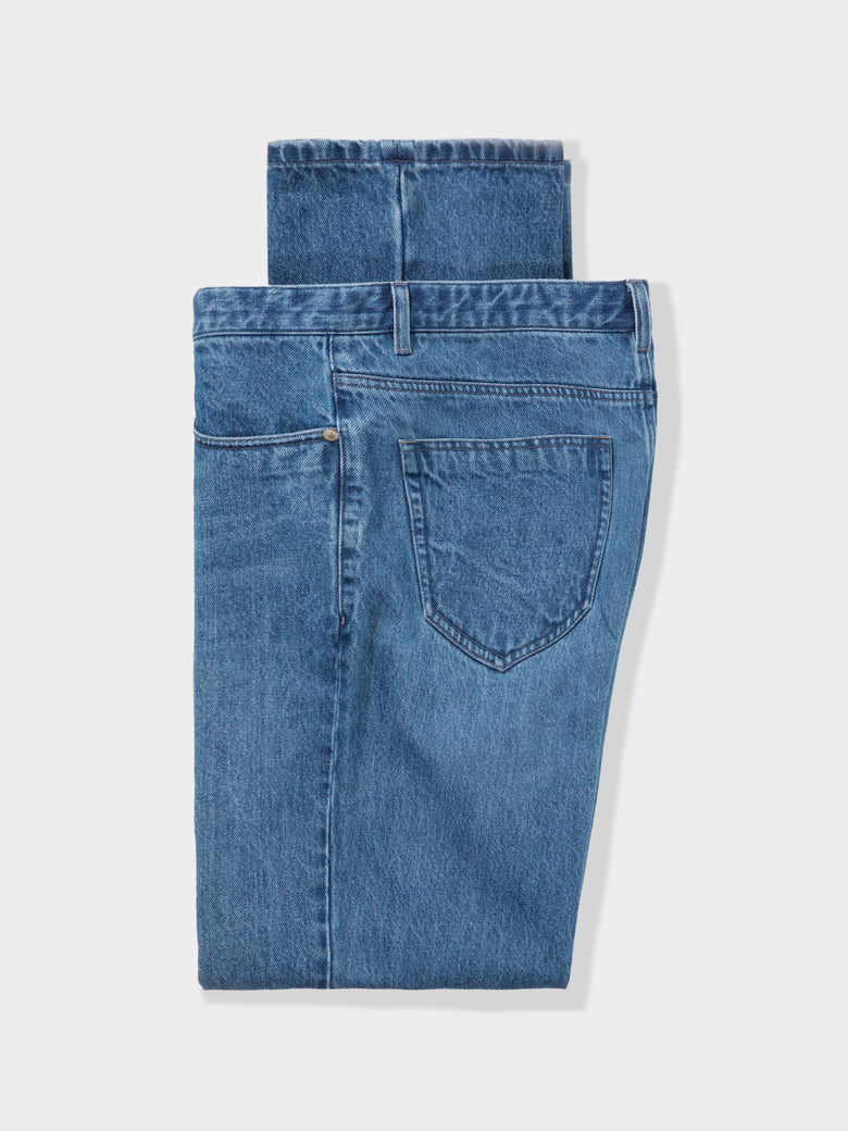 Mid Blue Washed Denim Jeans - Grand Le Mar