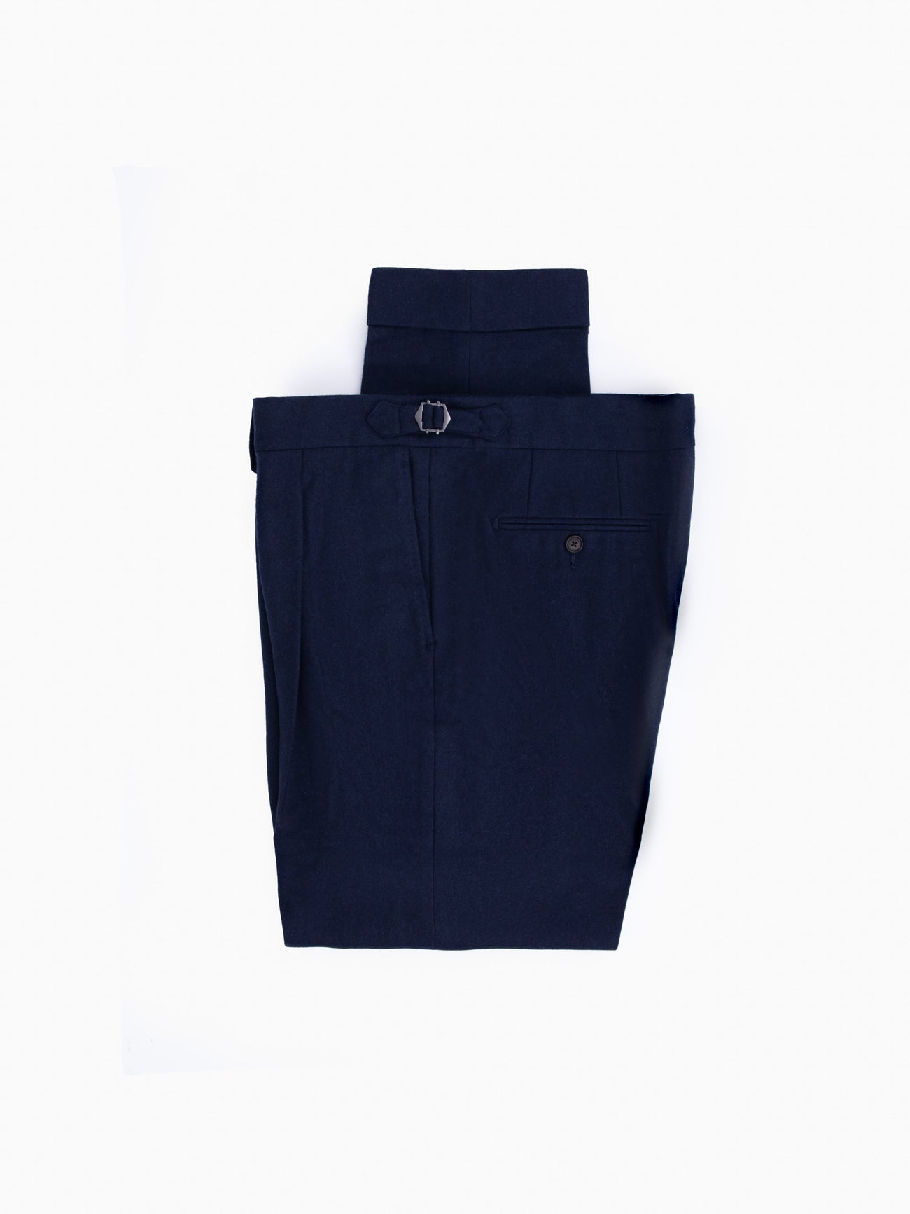 Navy Flannel Oscar Trousers - Grand Le Mar