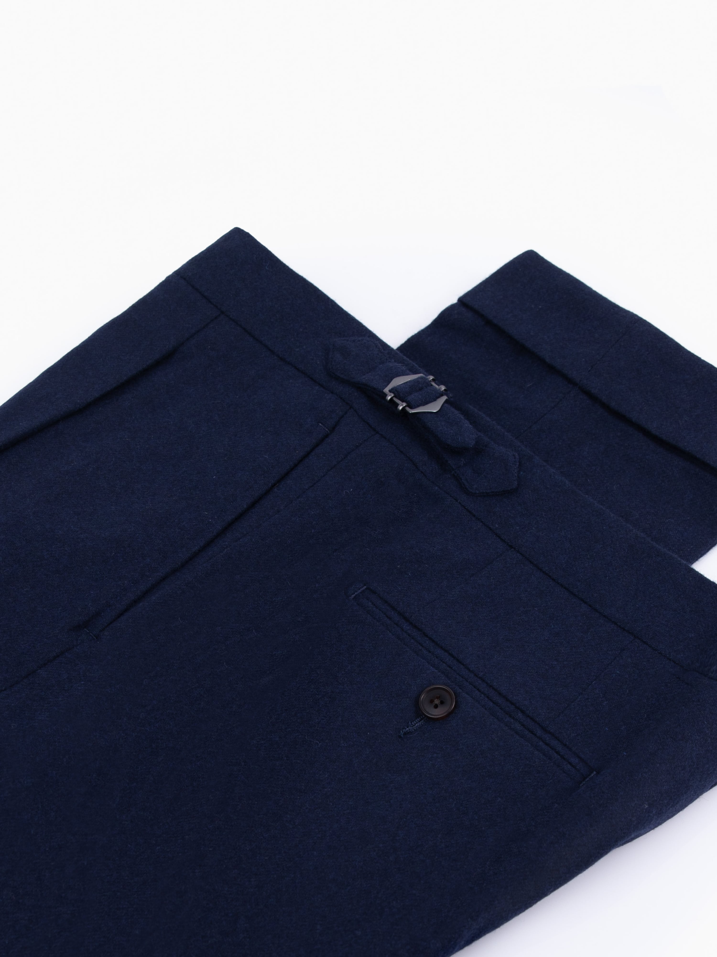 Navy Flannel Oscar Trousers - Grand Le Mar