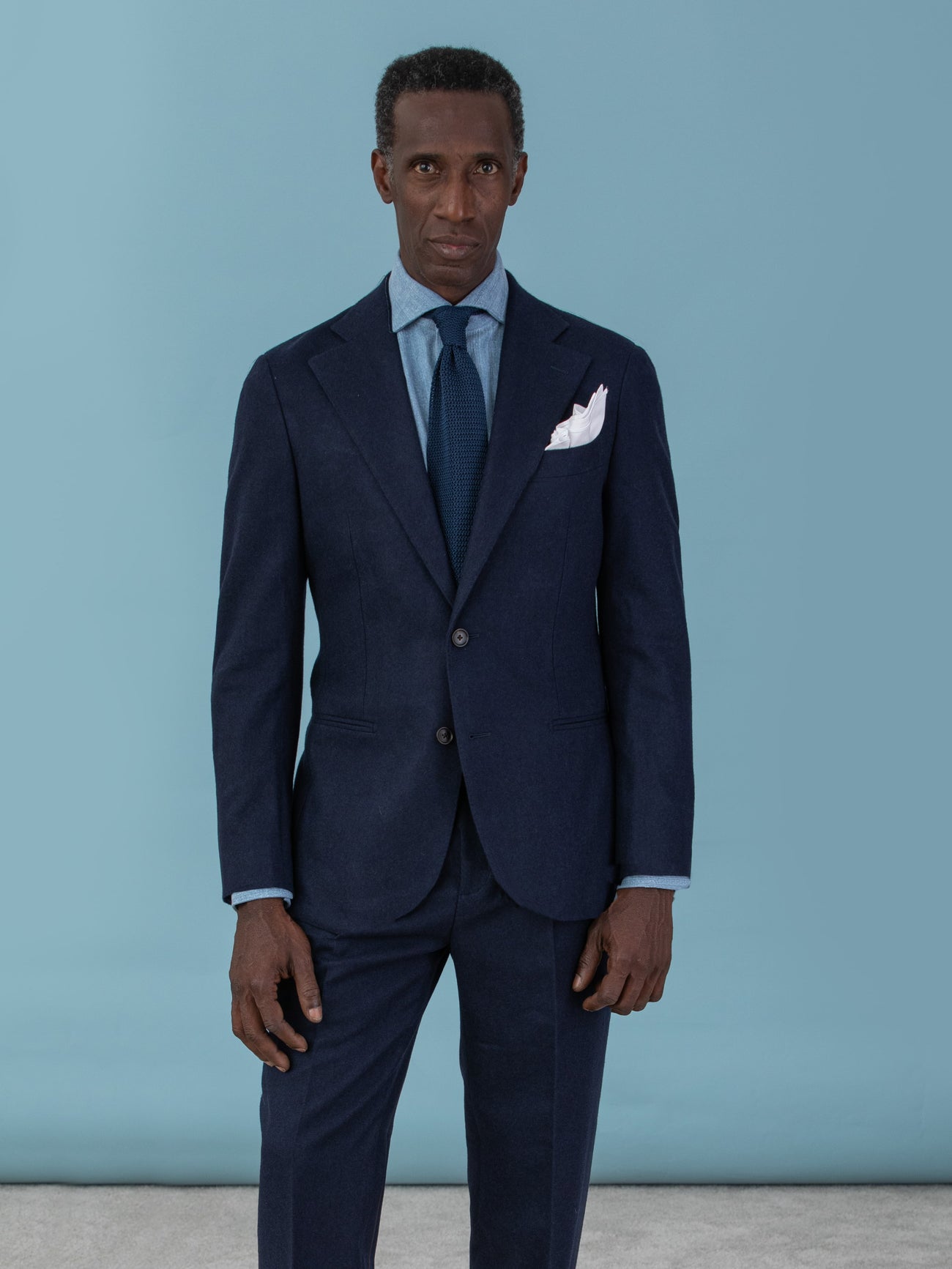 Biella Navy Flannel Jacket - Grand Le Mar