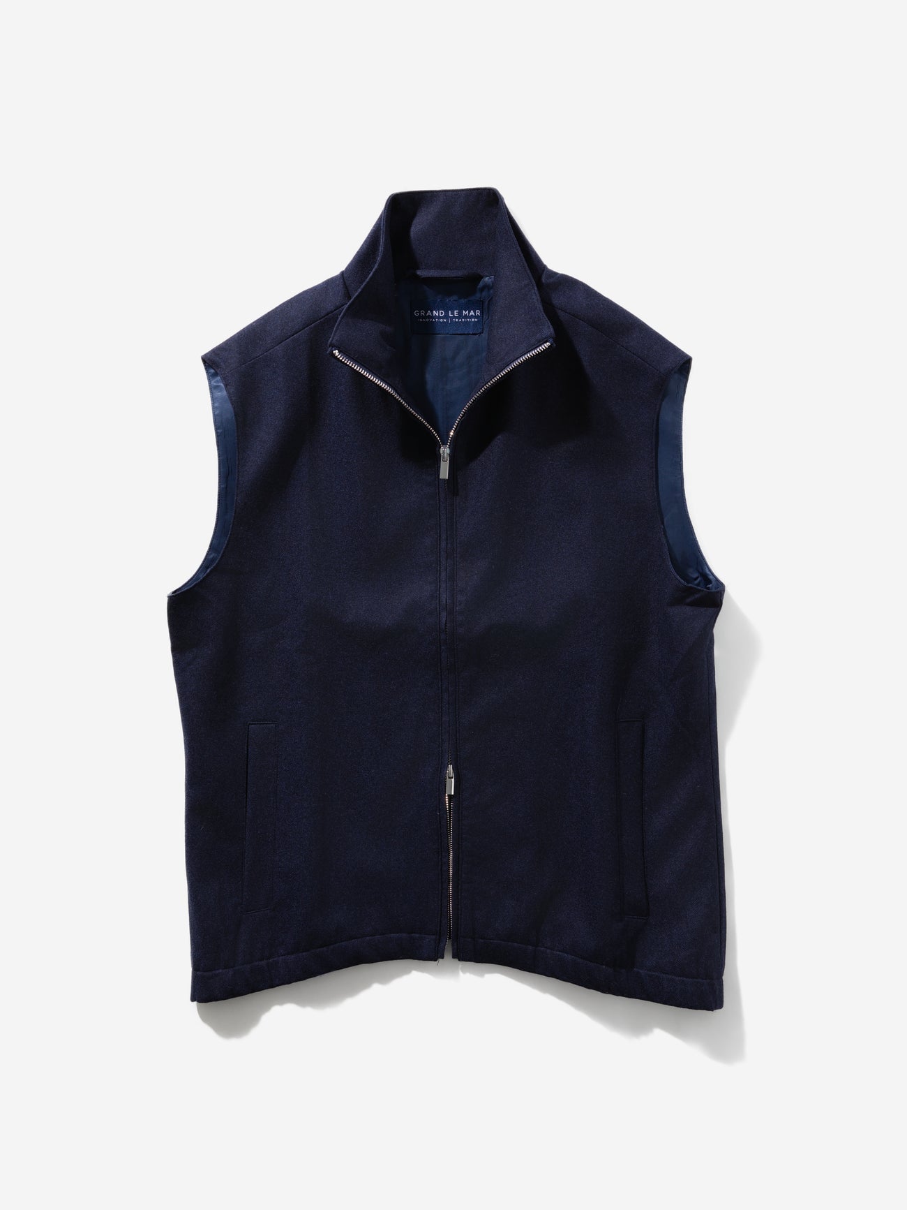 Navy Flannel Vest - Grand Le Mar