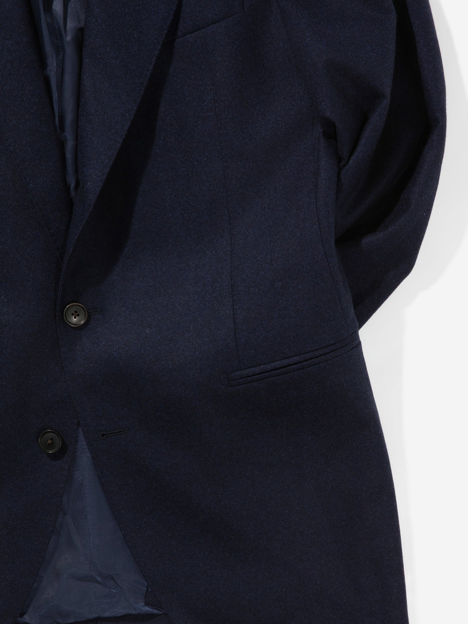Navy Flannel Wool Jacket (SB) - Grand Le Mar