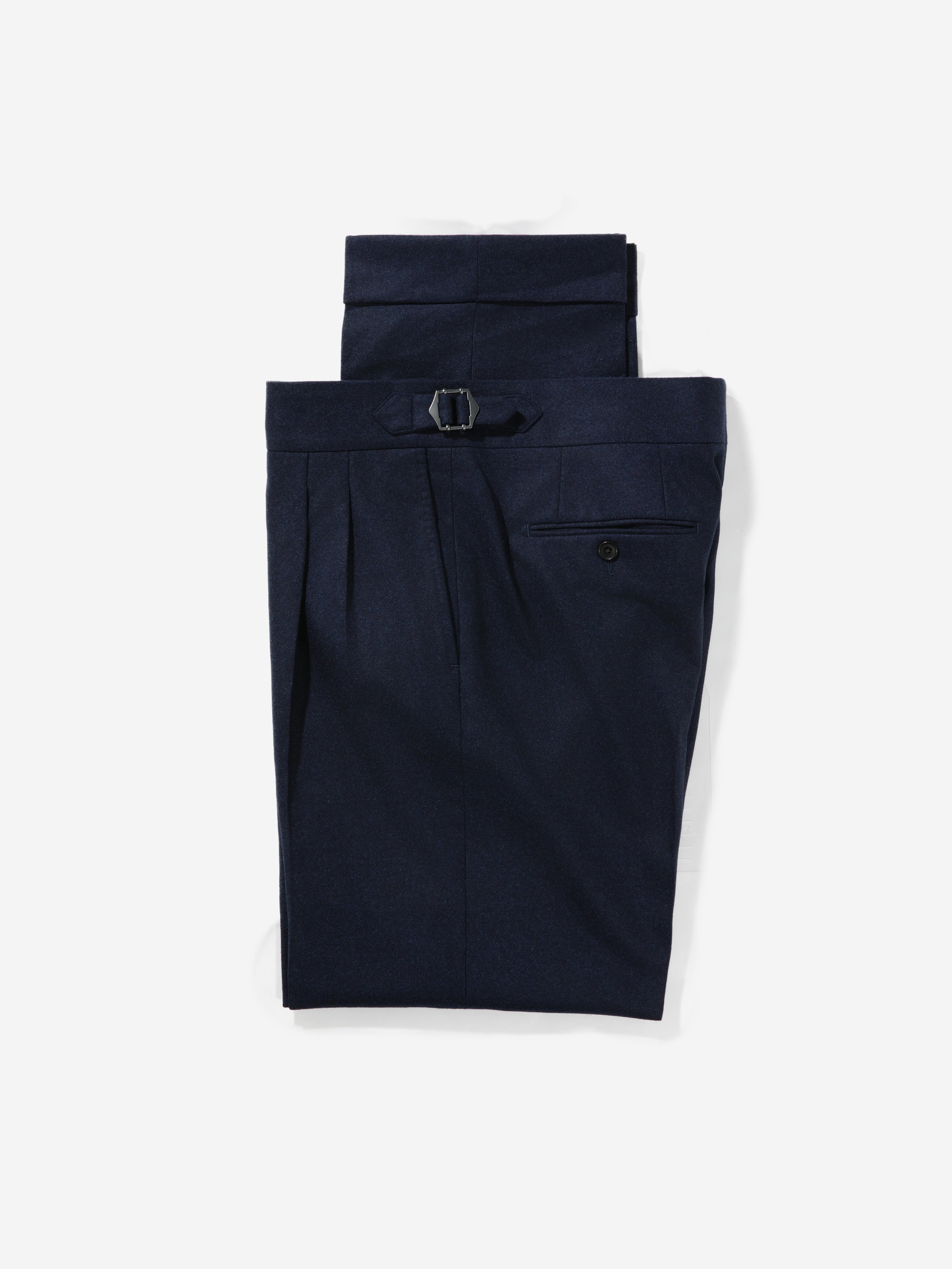 Navy Flannel Wool Suit (DB) - Grand Le Mar