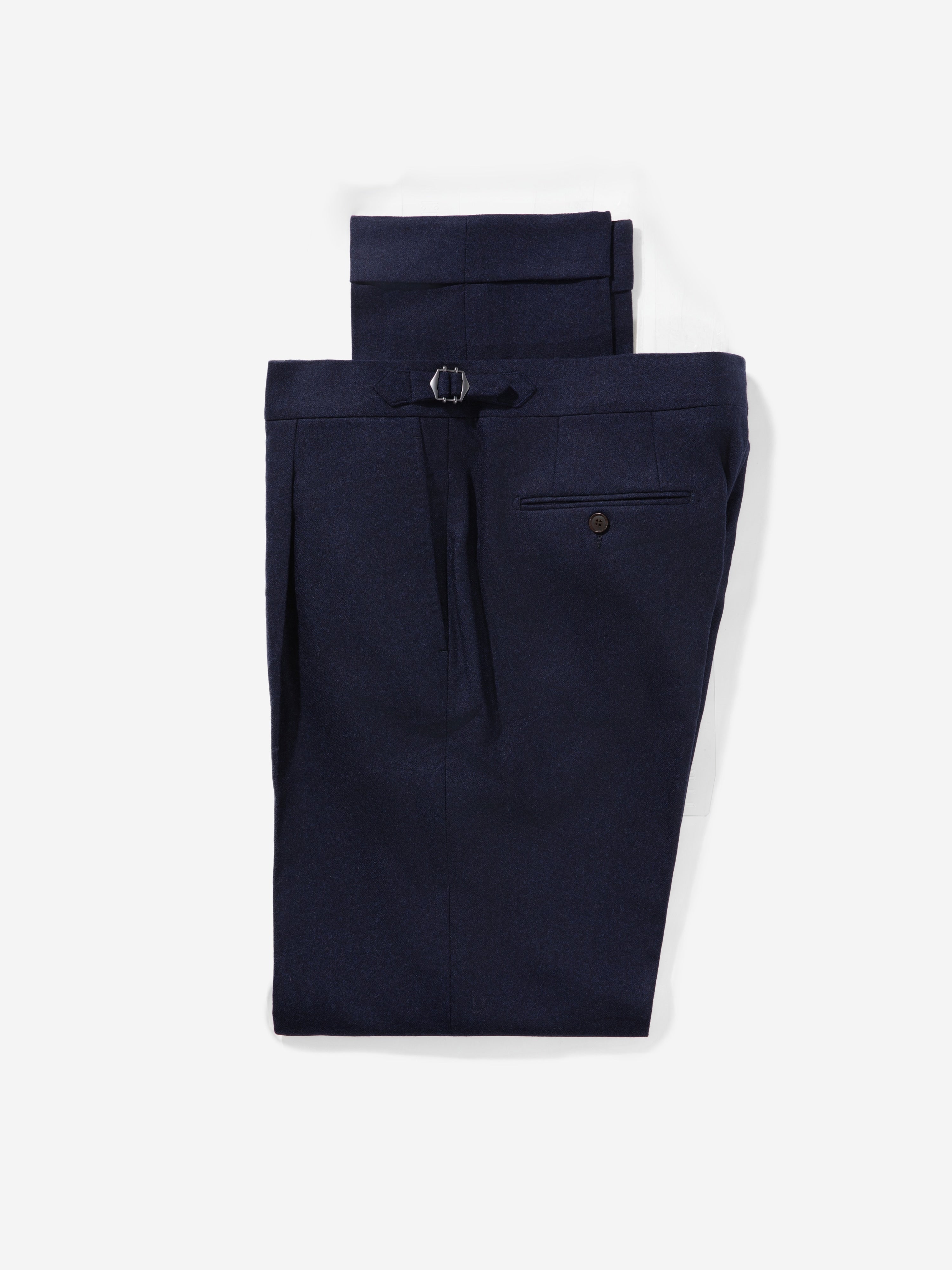 Navy Flannel Wool Suit (SB) - Grand Le Mar