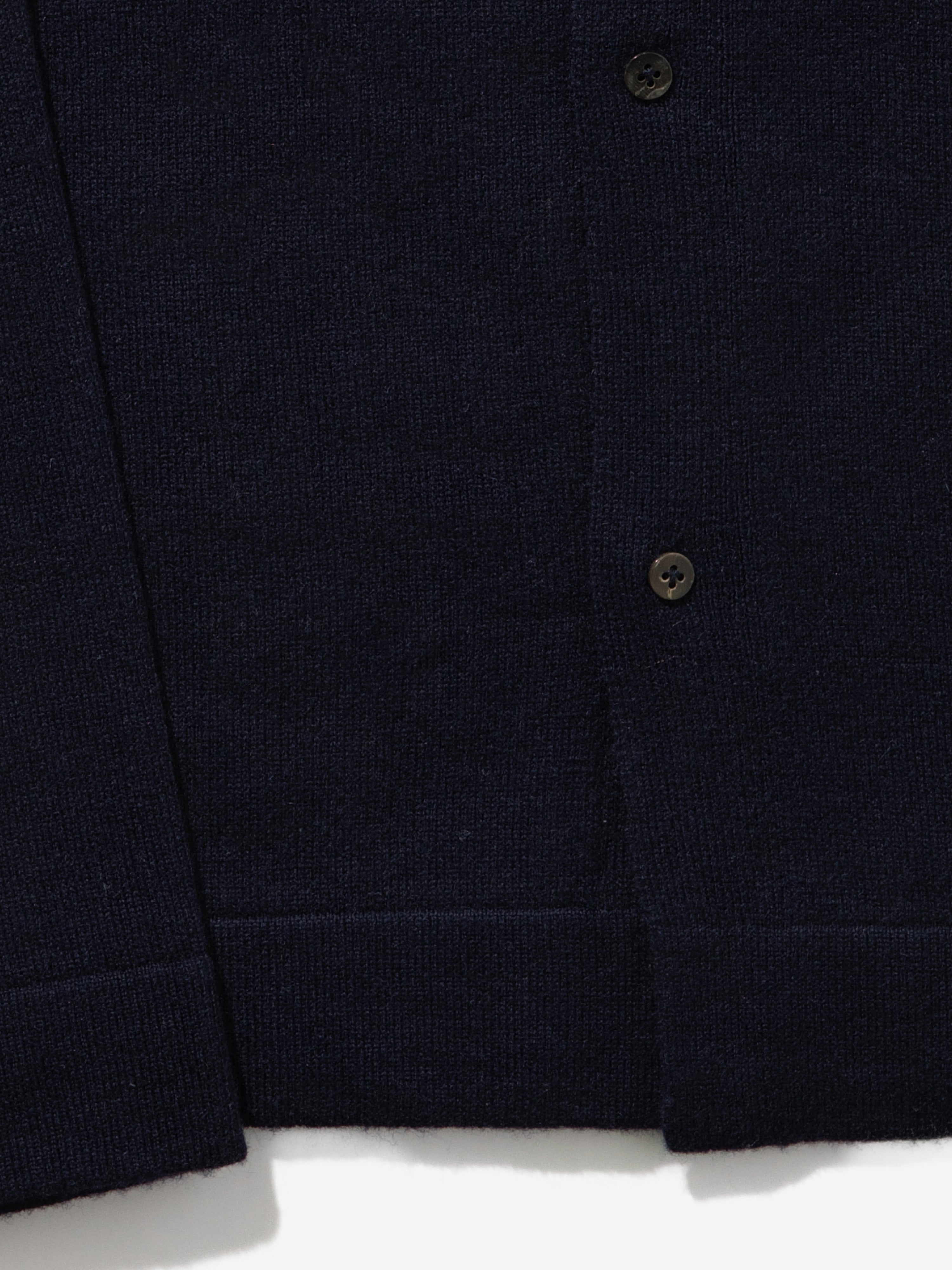 Navy Merino Wool Cashmere Cardigan - Grand Le Mar