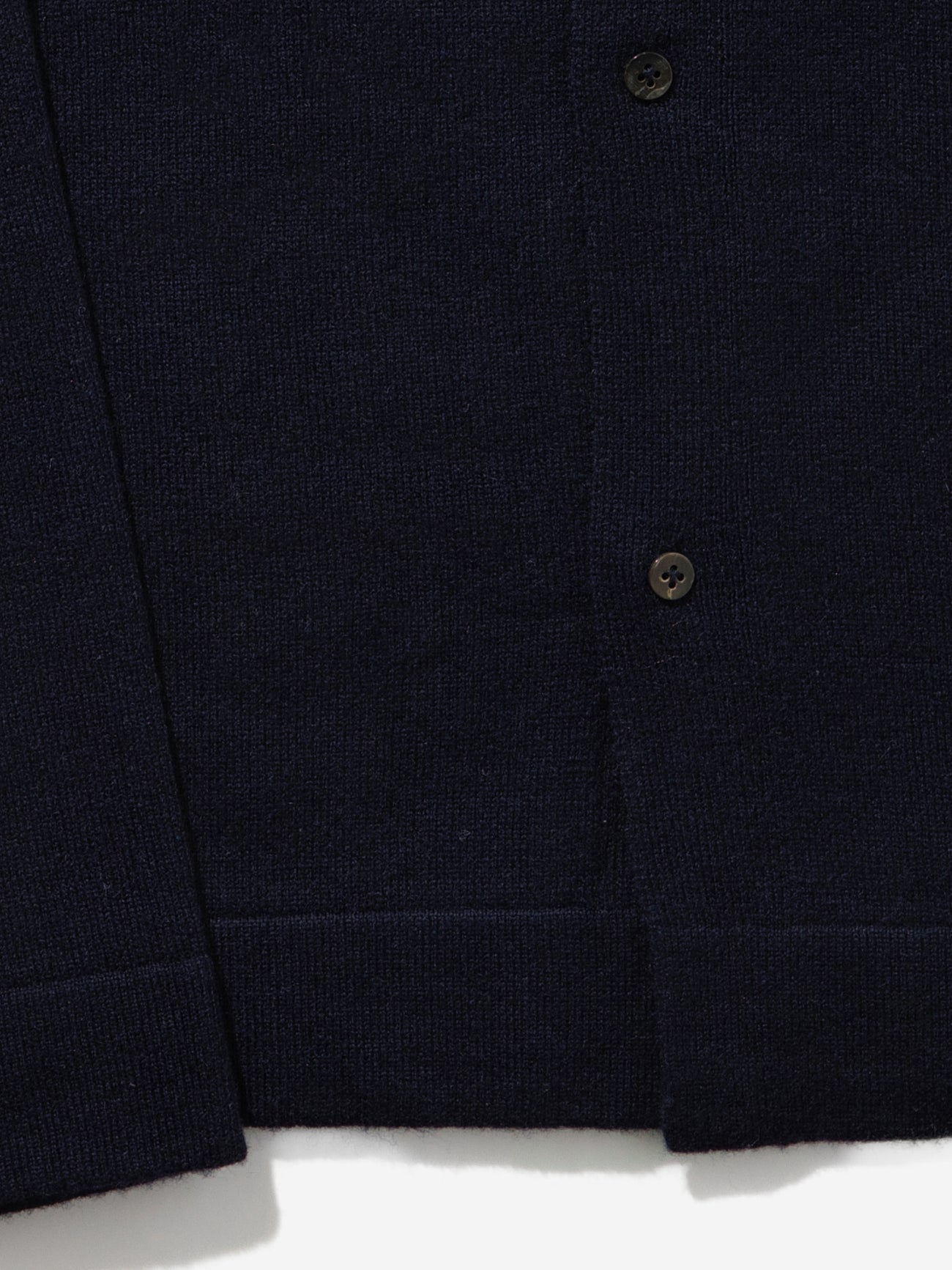 Navy Merino Wool Cashmere Cardigan - Grand Le Mar