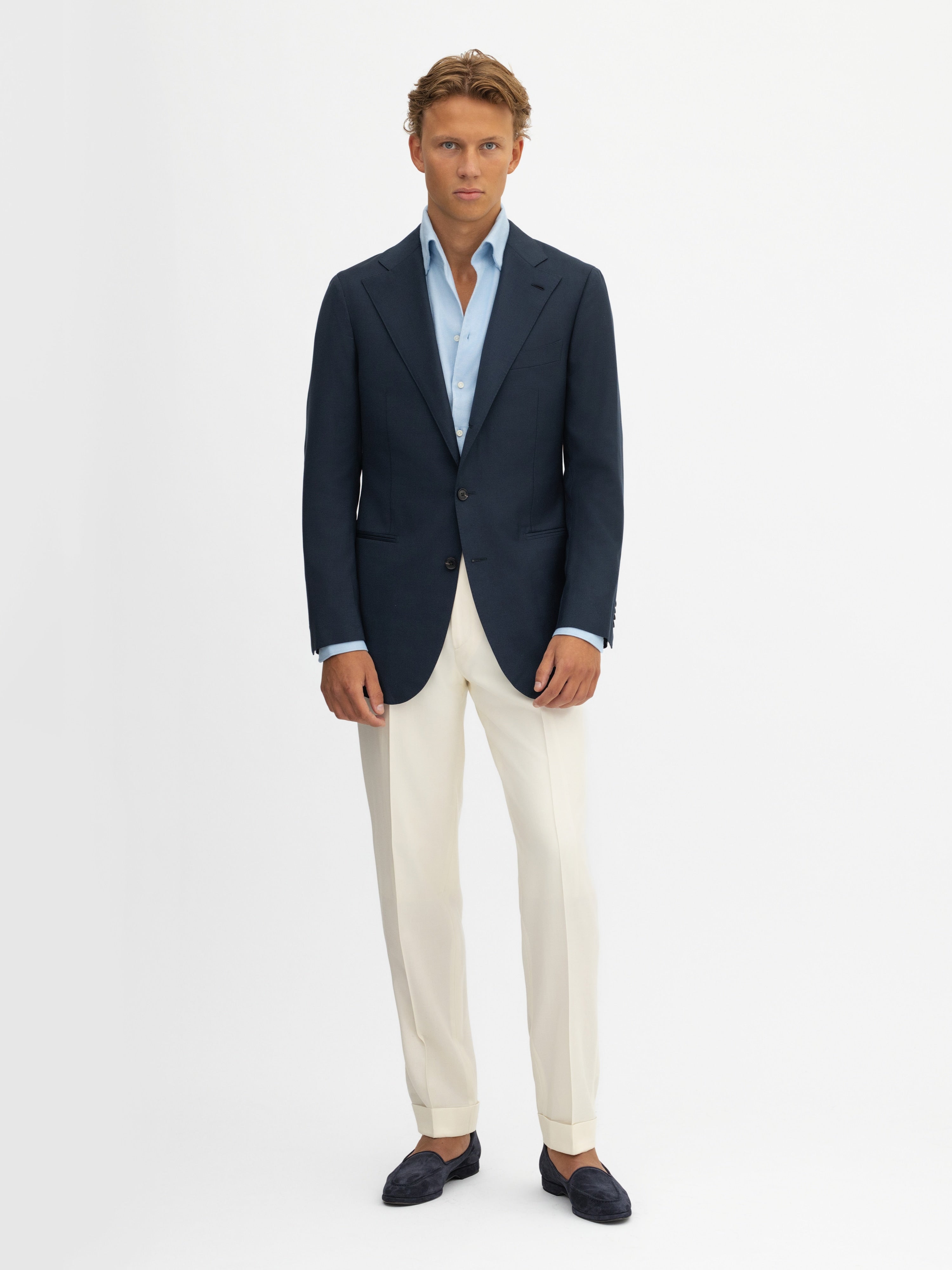 Navy S130 Wool Jacket - Grand Le Mar