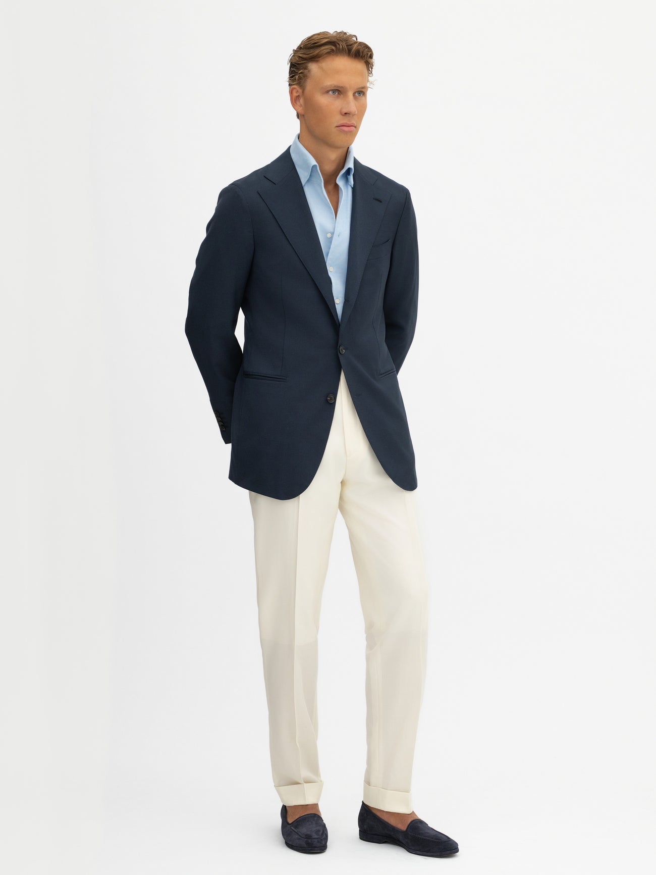 Navy S130 Wool Jacket - Grand Le Mar