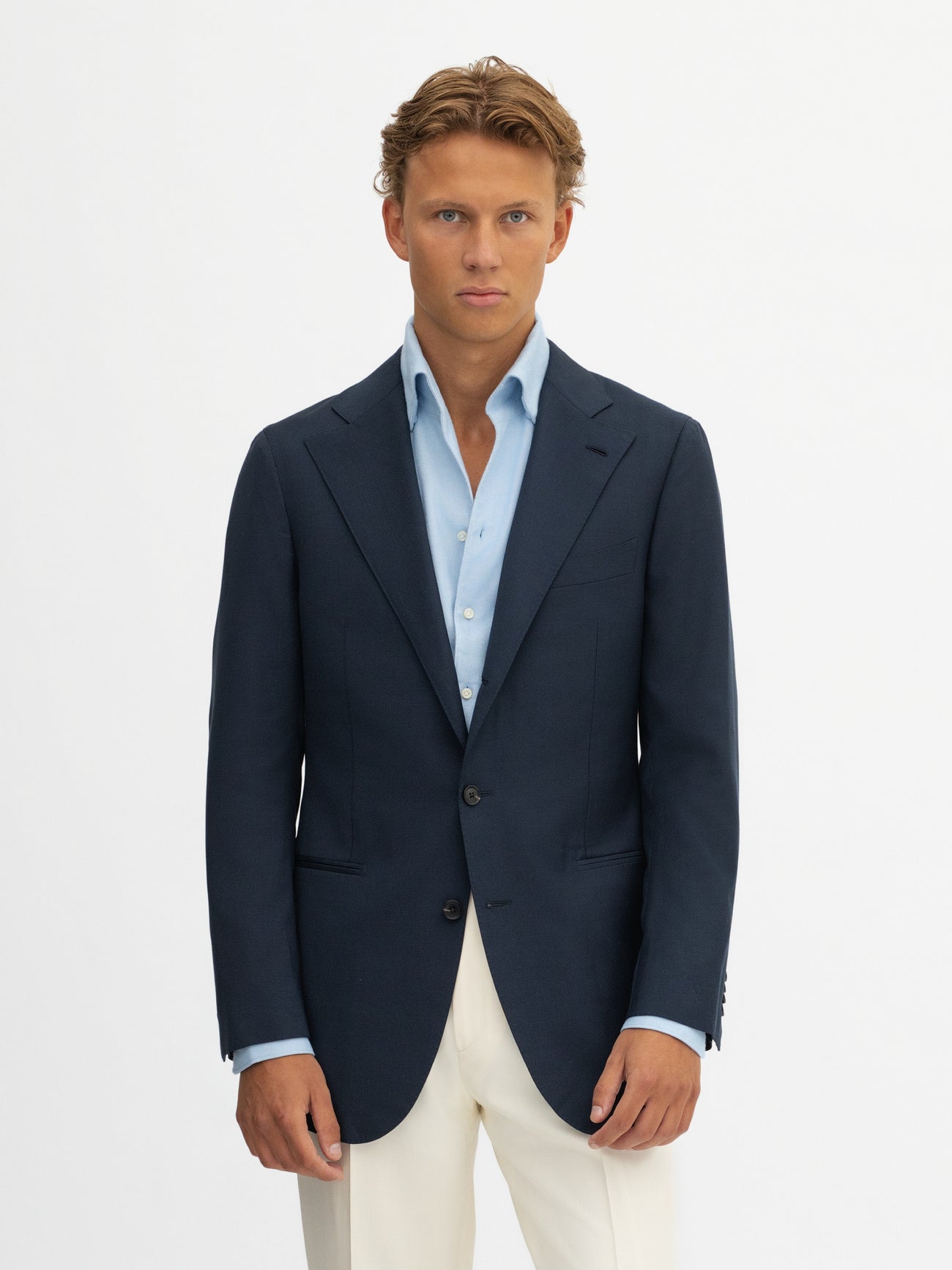 Navy S130 Wool Jacket (SB) - Grand Le Mar