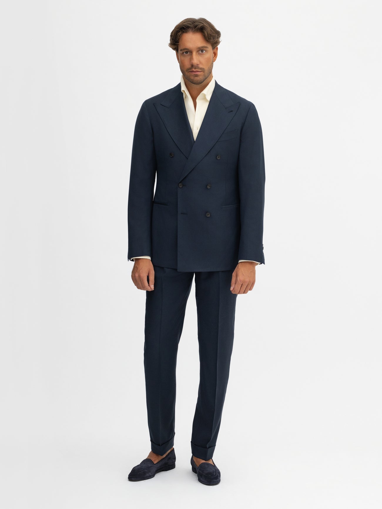 Navy S130 Wool Suit - Grand Le Mar