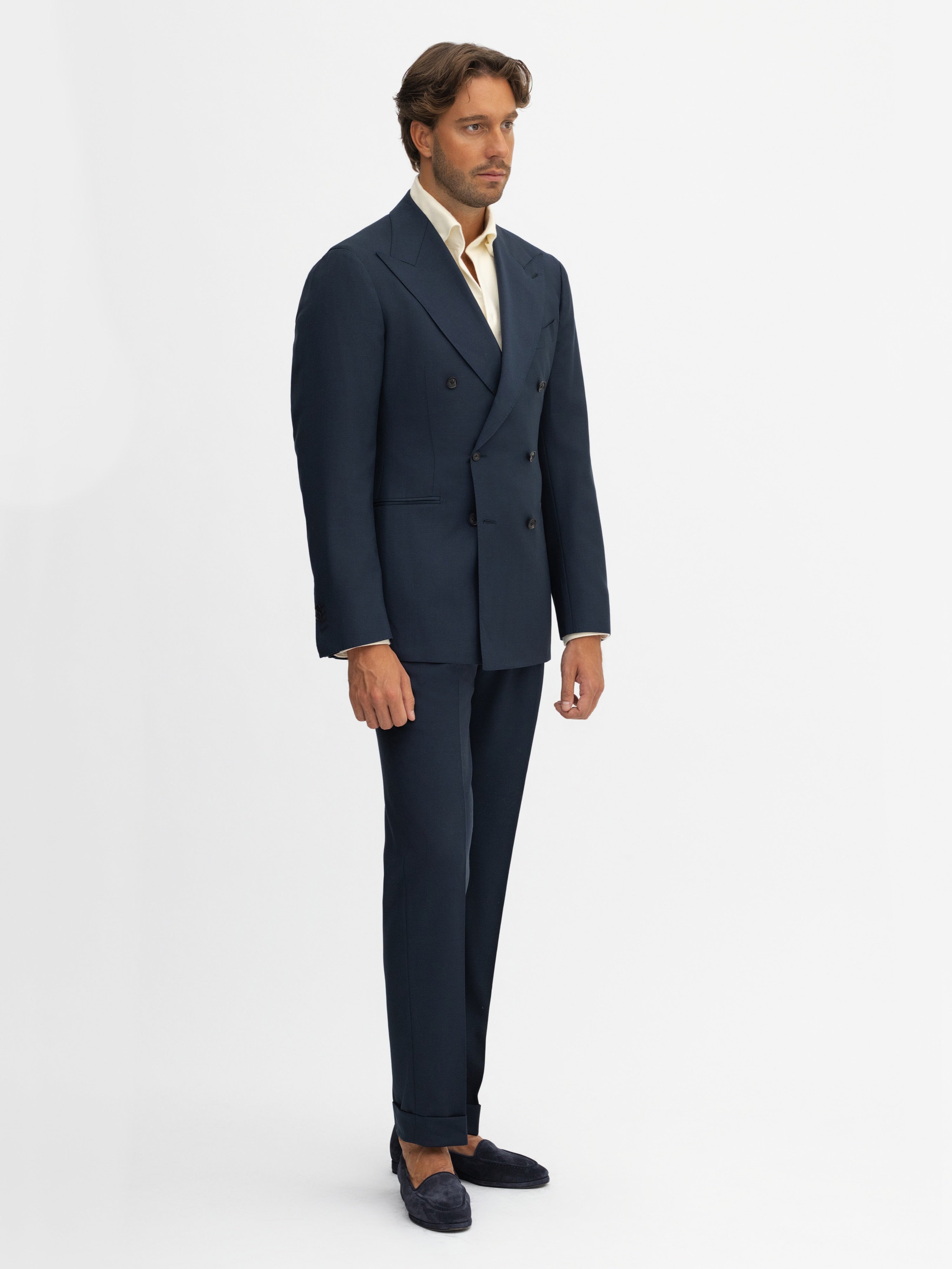 Navy S130 Wool Suit (DB) - Grand Le Mar