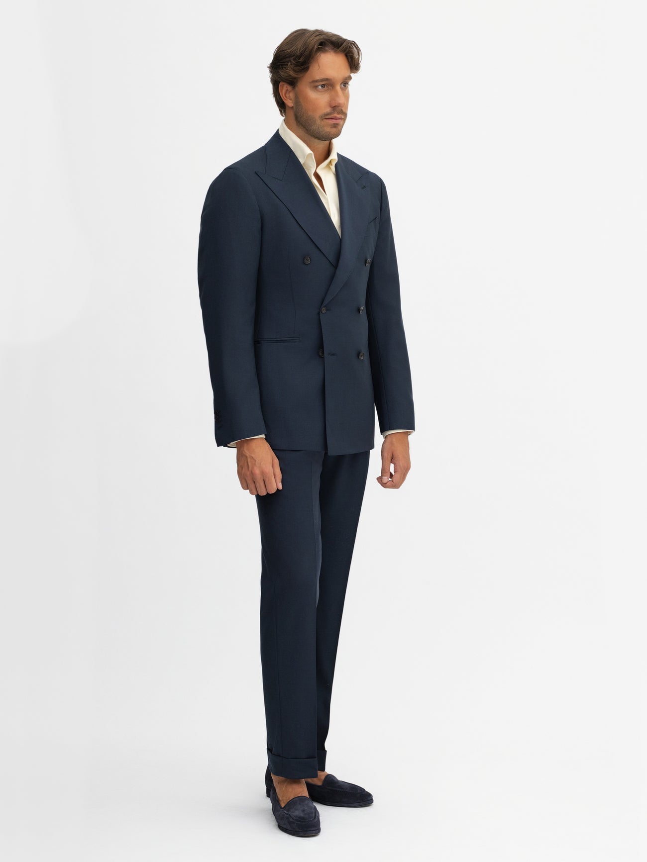 Navy S130 Wool Suit - Grand Le Mar