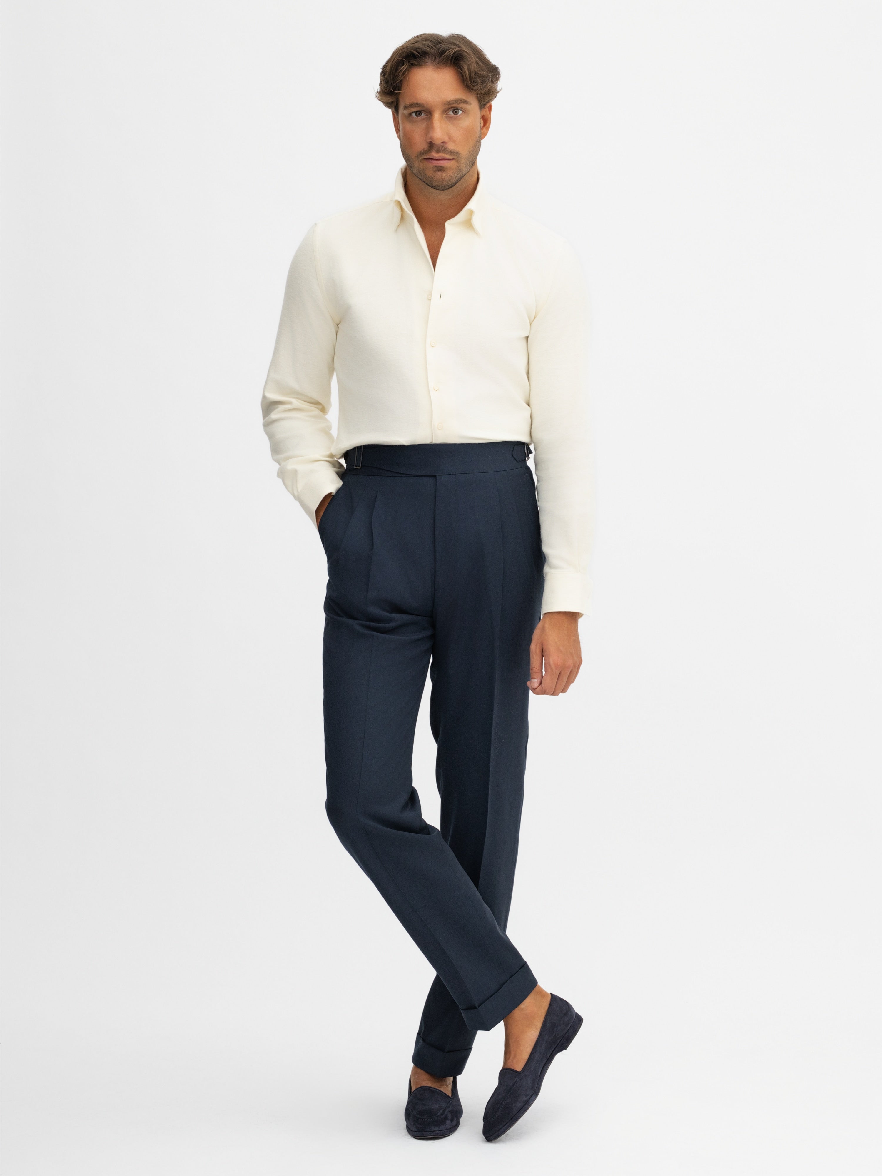 Navy S130 Wool Suit - Grand Le Mar