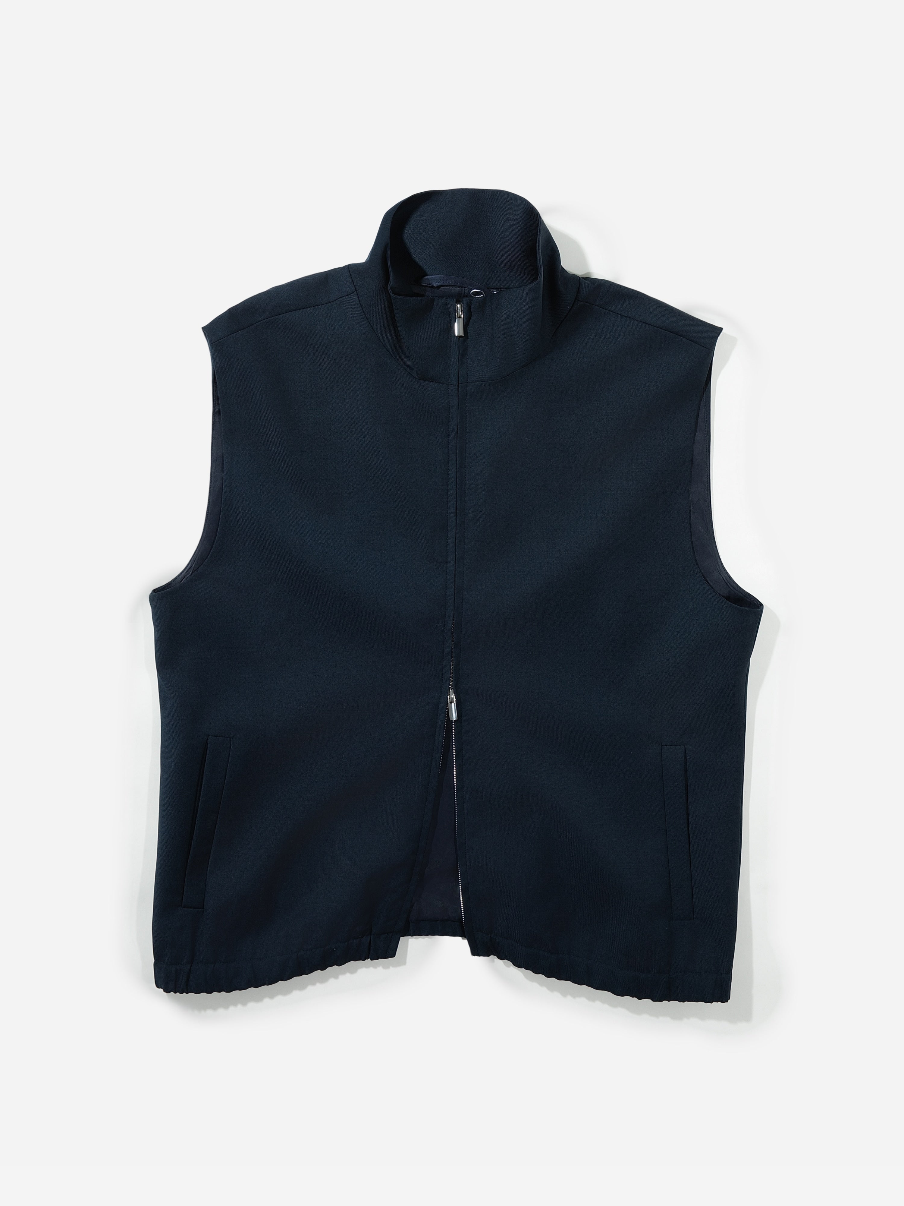 Navy S130 Wool Vest - Grand Le Mar