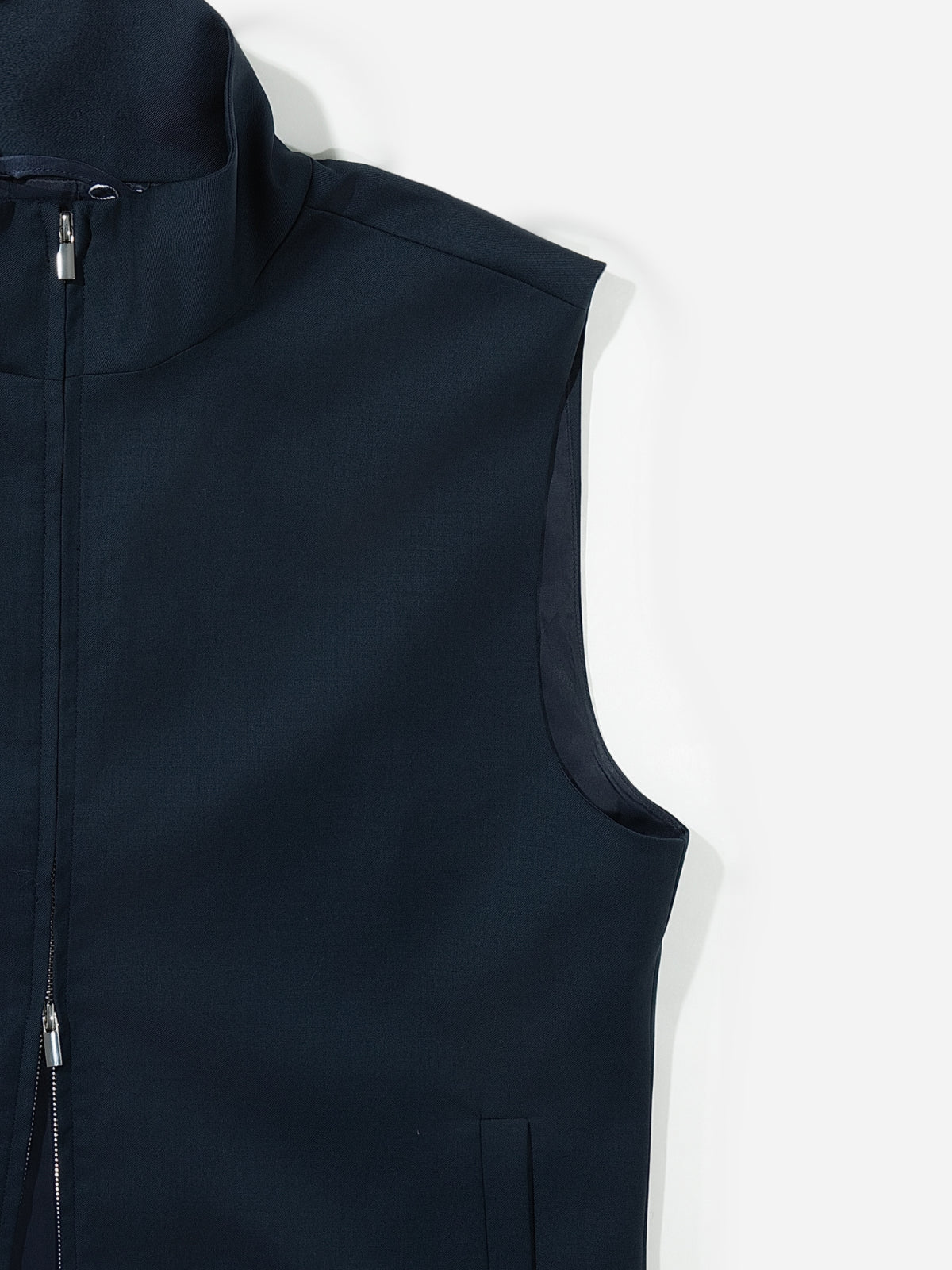 Navy Wool Vest - Grand Le Mar