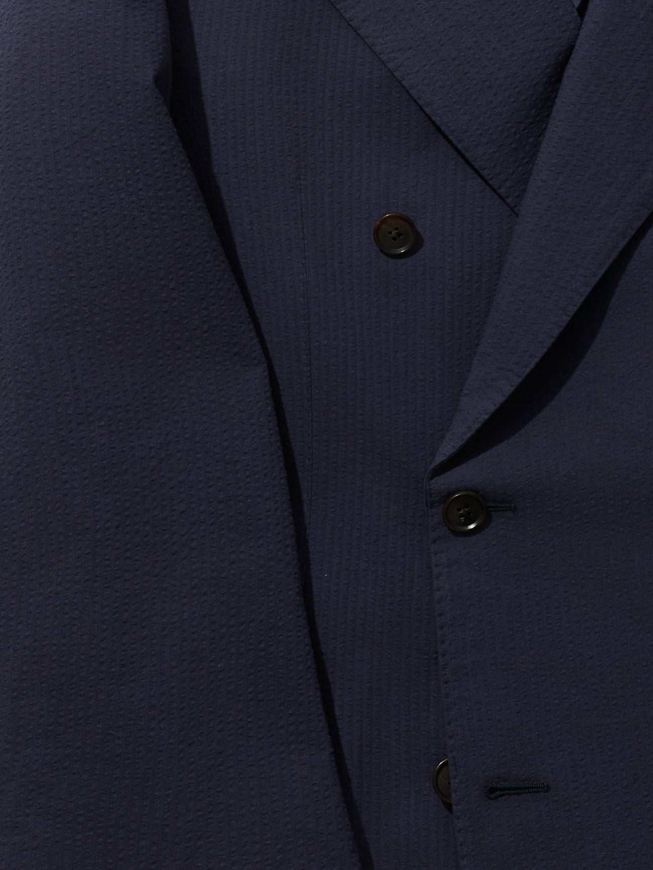 Navy Blue Seersucker Jacket - Grand Le Mar